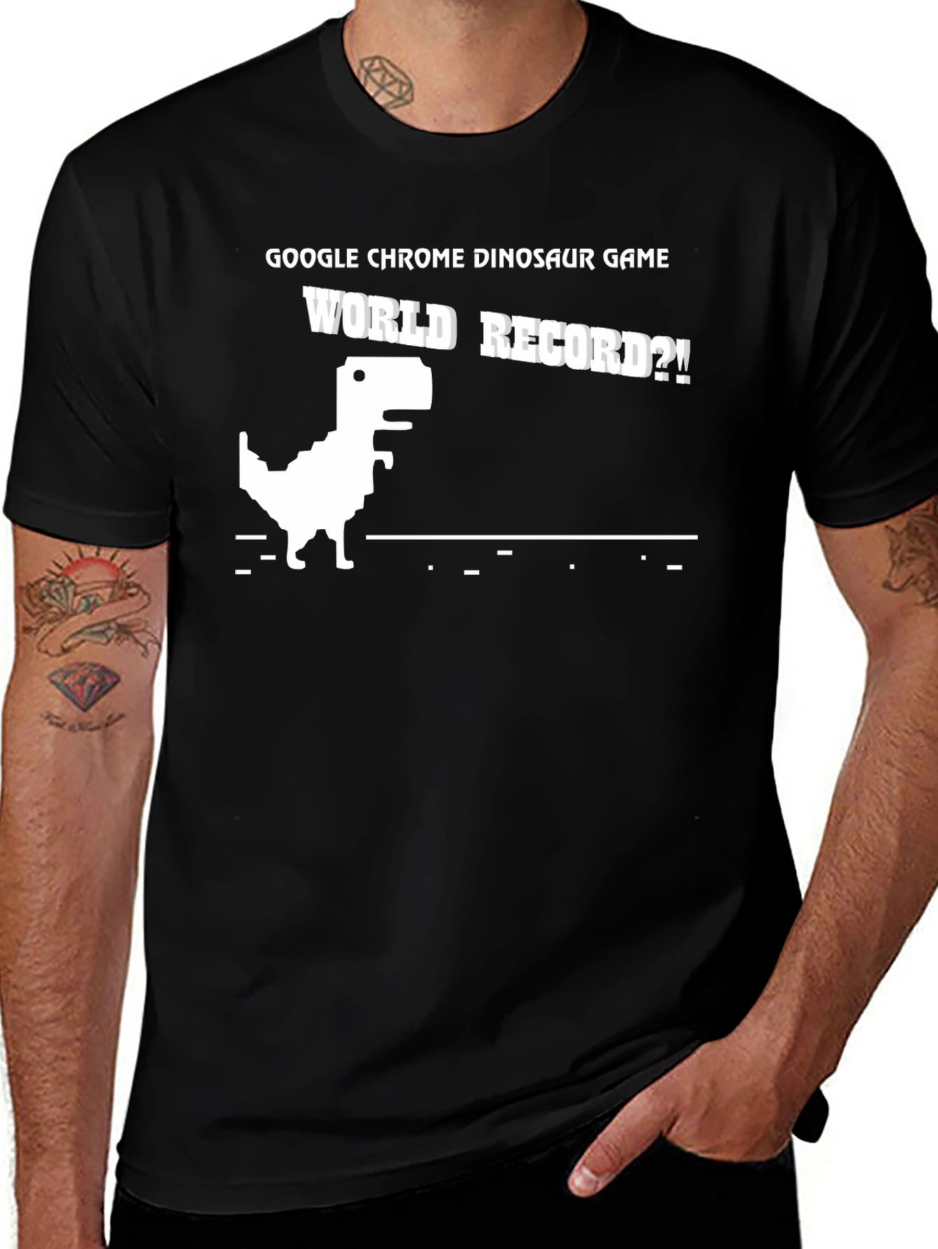 Google Chrome Dinosaur World Record T-Shirt