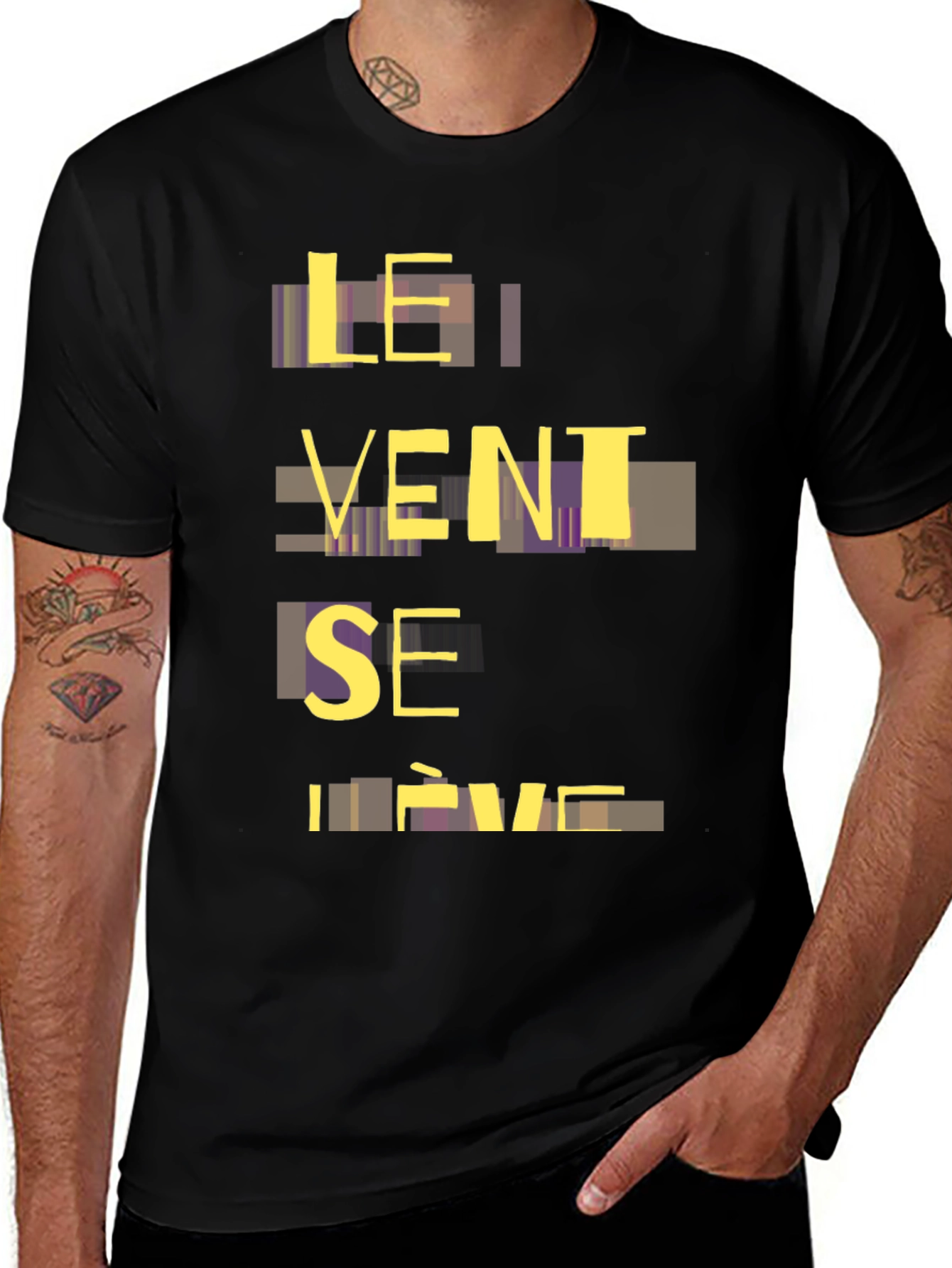 Variant 22 of Le Vent Se Lève Graphic Tee - Artistic Statement