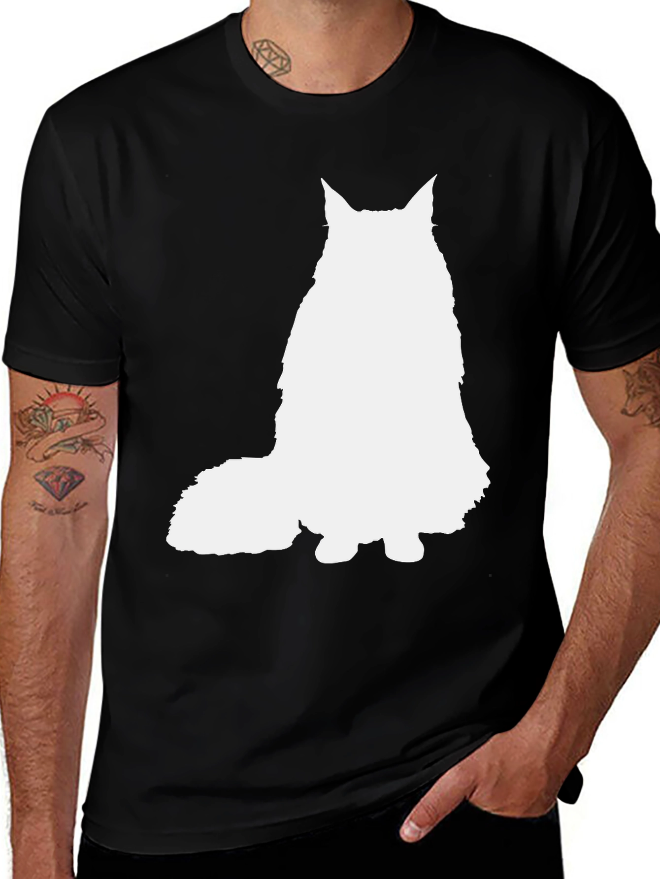 Variant 6 of Cat Silhouette Tee - Unisex Graphic T-Shirt