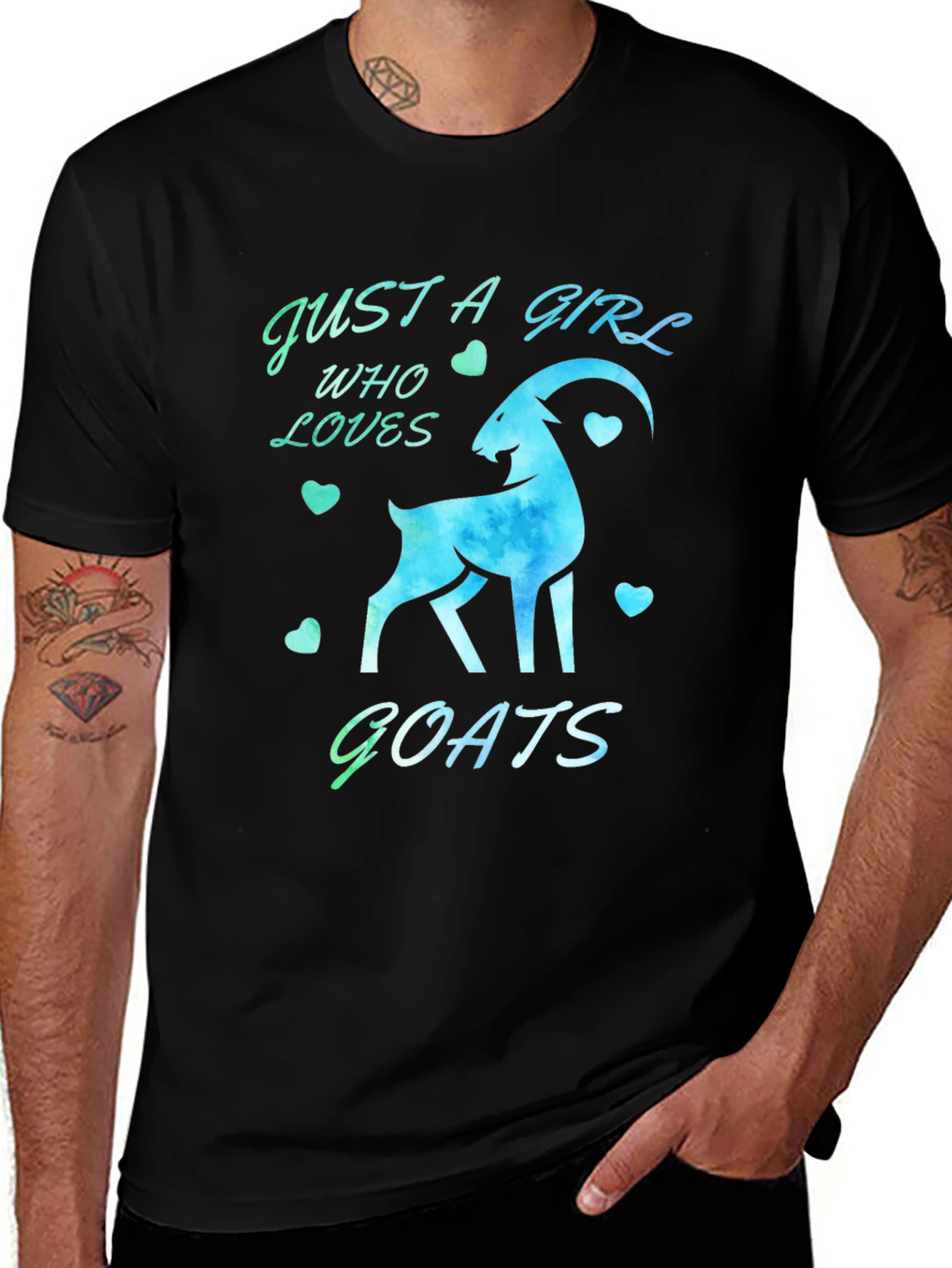 Variant 5 of Just a Girl Who Loves Goats Graphic Tee