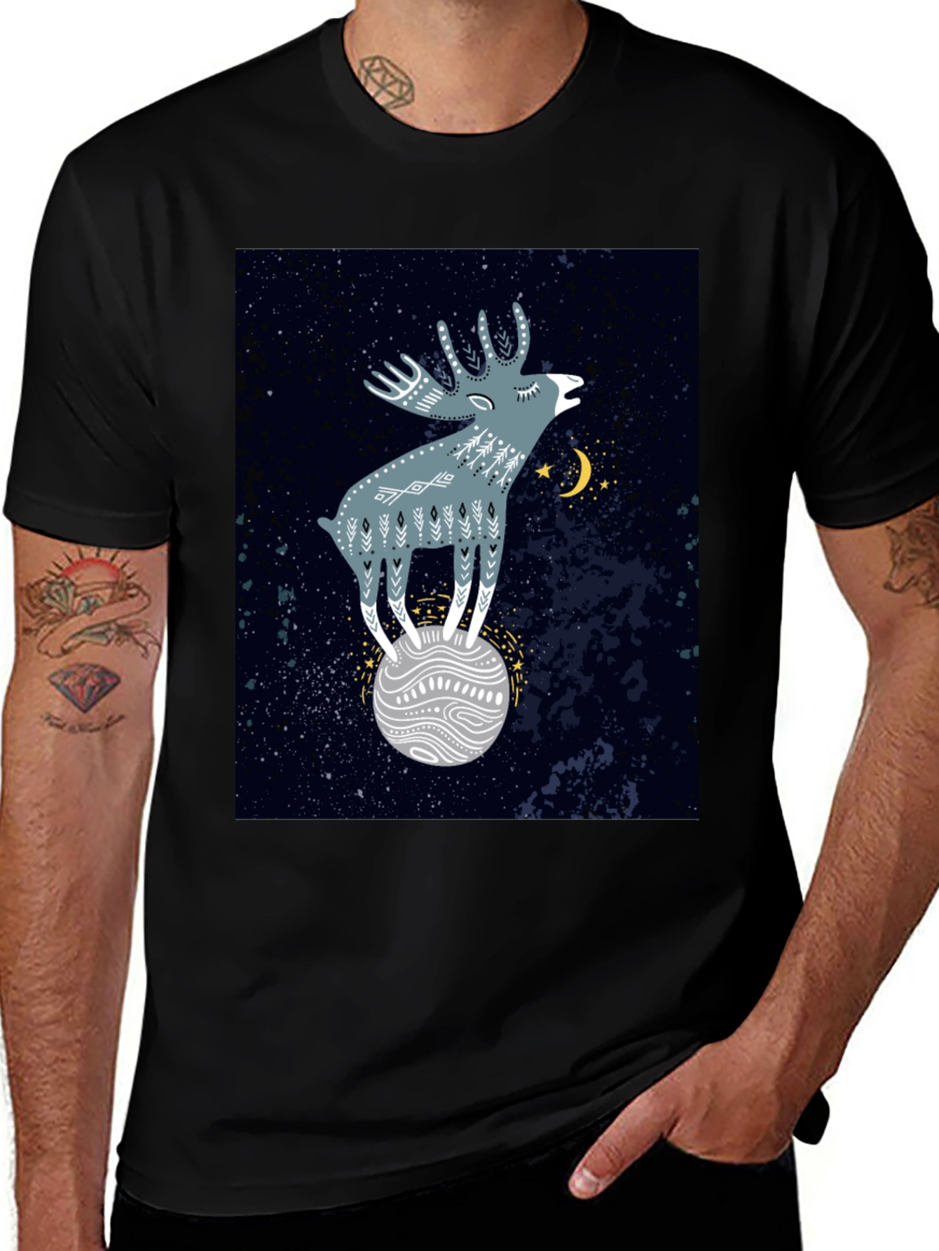 Variant 18 of Cosmic Deer Graphic Tee