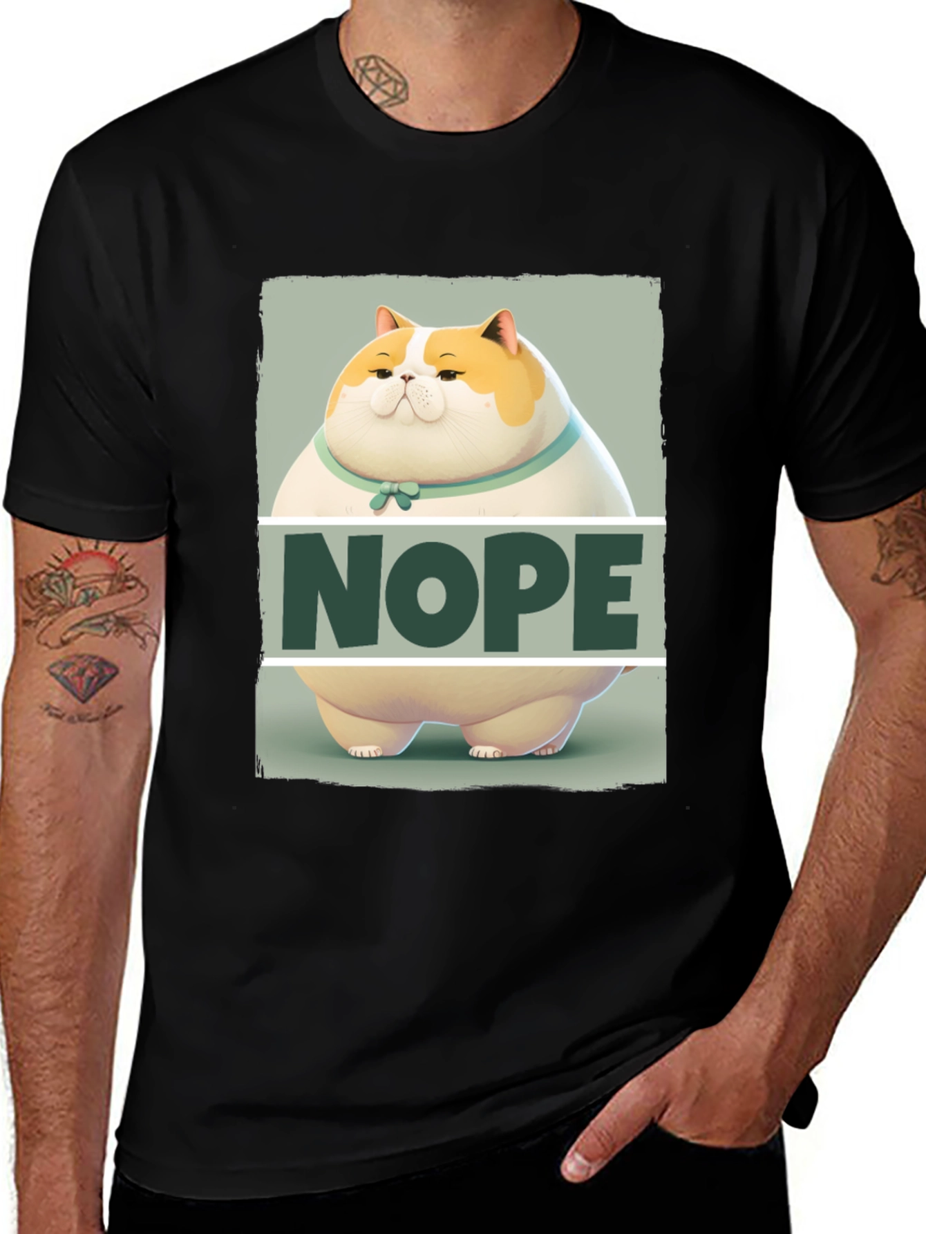 Variant 13 of Nope Cat T-Shirt - Funny Graphic Tee