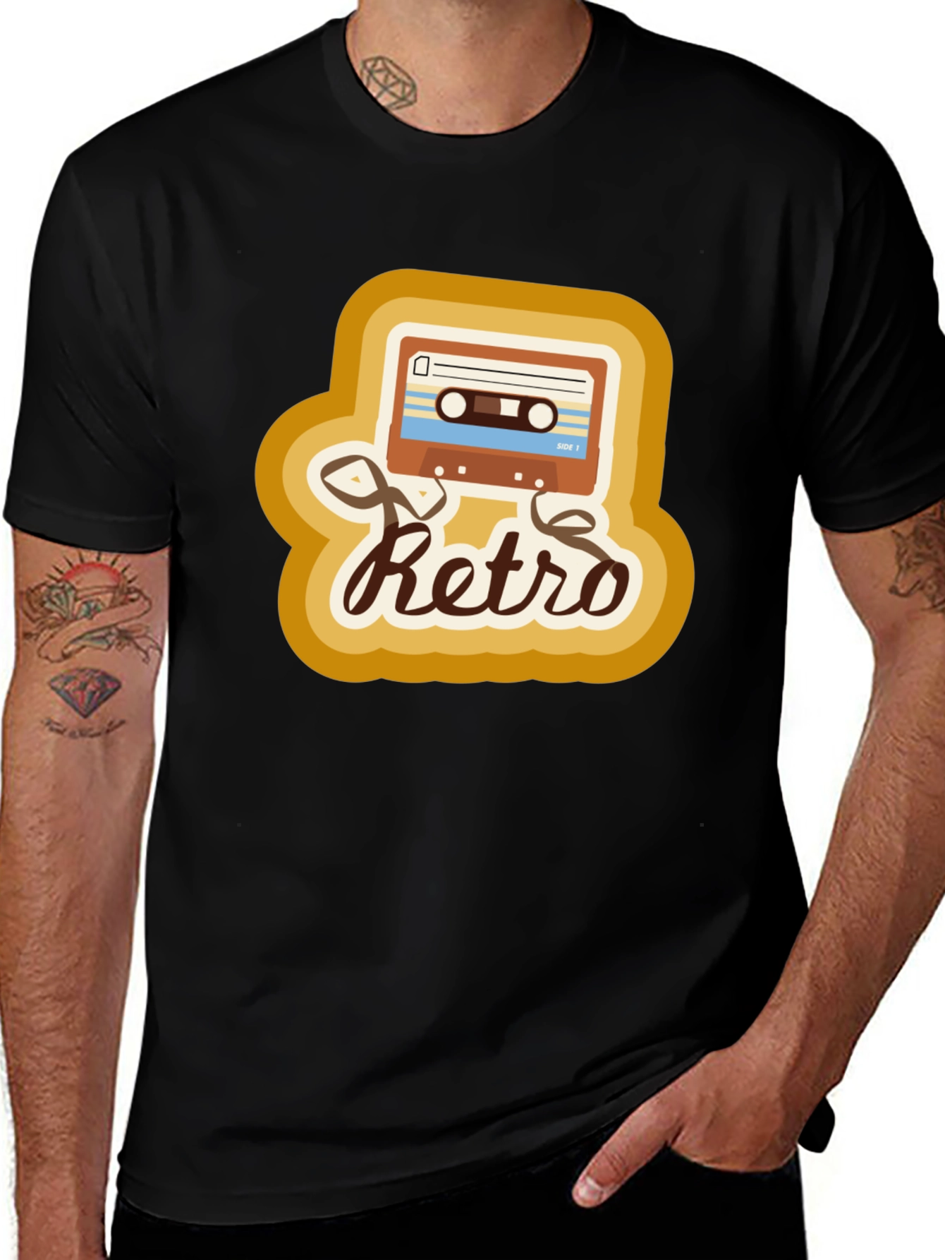 Variant 7 of Retro Cassette Tape Graphic T-Shirt