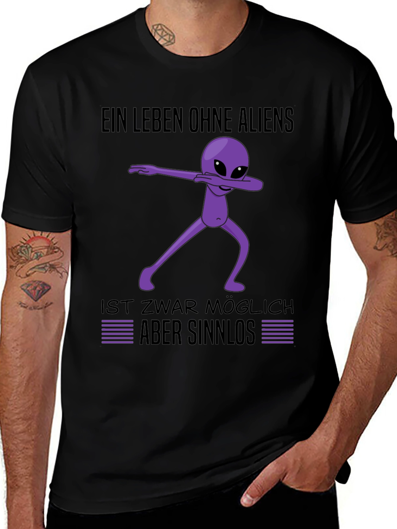 Variant 26 of Alien Dab T-Shirt - A Life Without Aliens Is Pointless Tee
