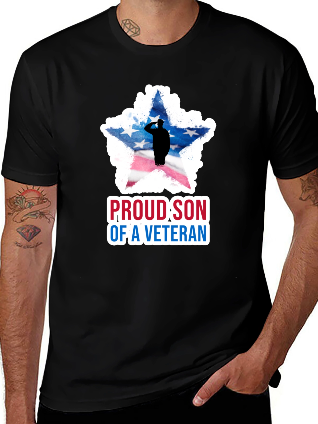 Variant 26 of Proud Son Of A Veteran Graphic Tee