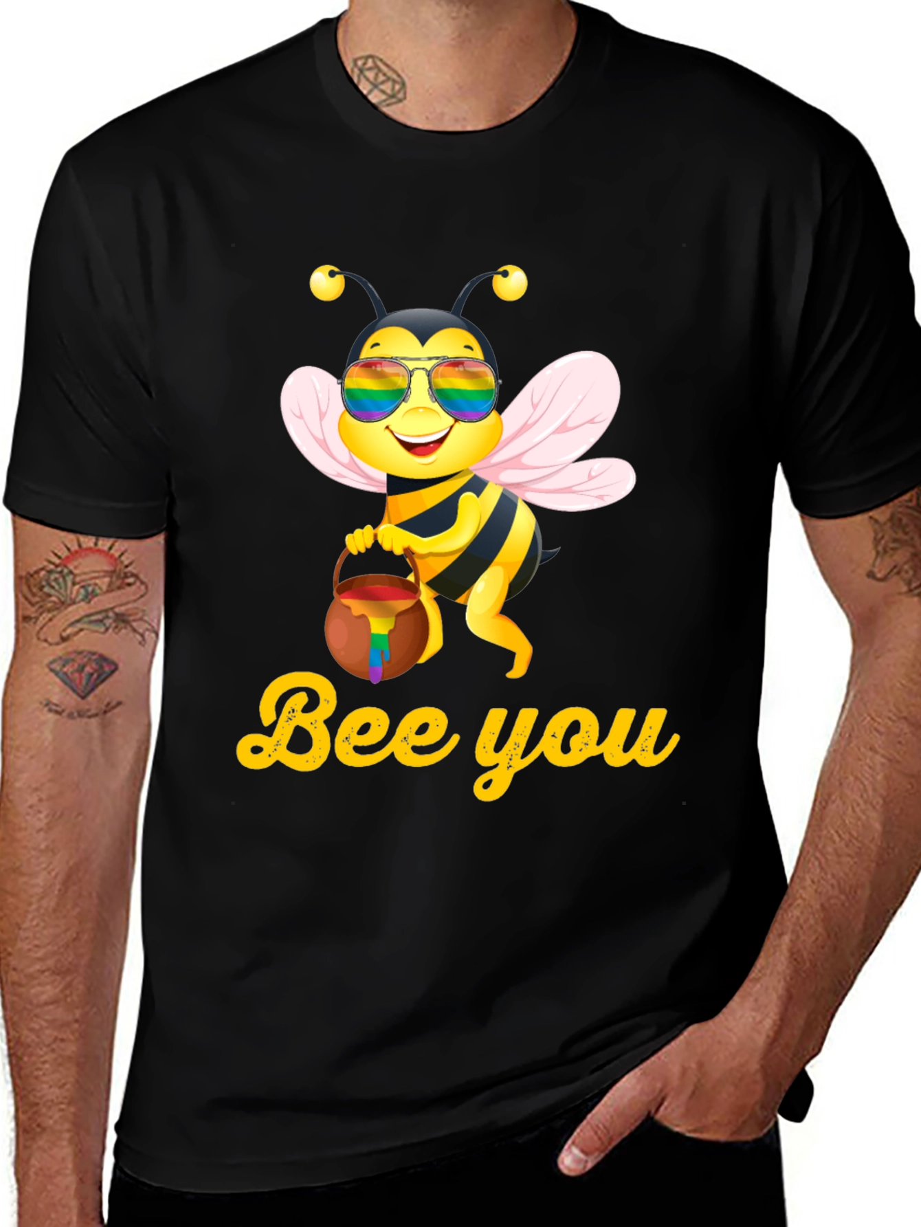 Variant 2 of Bee You Pride T-Shirt - LGBTQ+ Support