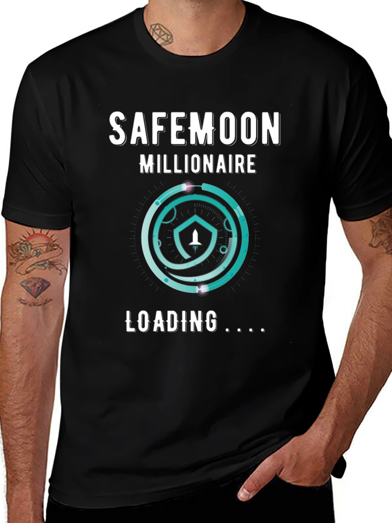 Safemoon Millionaire Loading Black T-Shirt