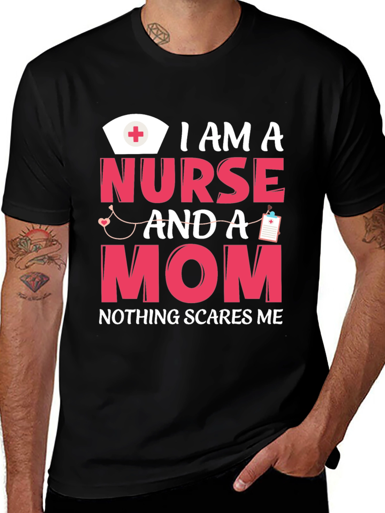 Variant 5 of Nurse and Mom Graphic T-Shirt