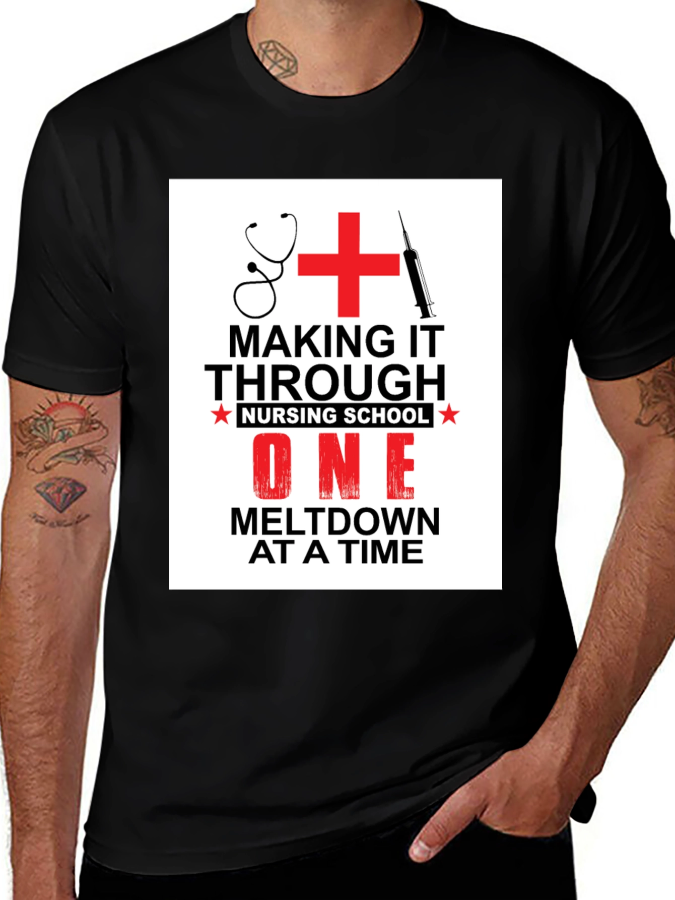 Variant 20 of Nursing School Meltdown T-Shirt - Funny Nurse Tee