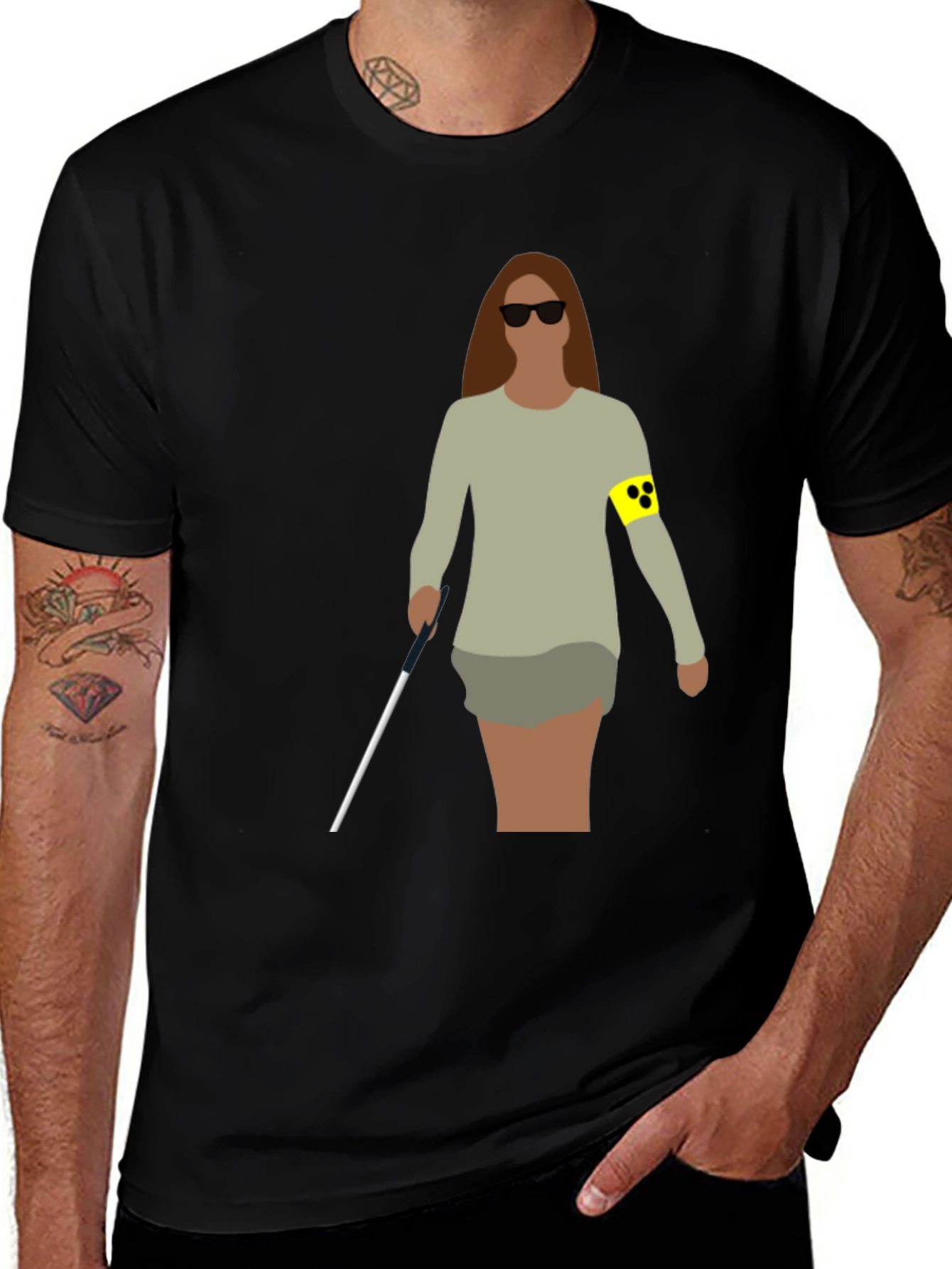 Variant 16 of Blind Woman Graphic T-Shirt