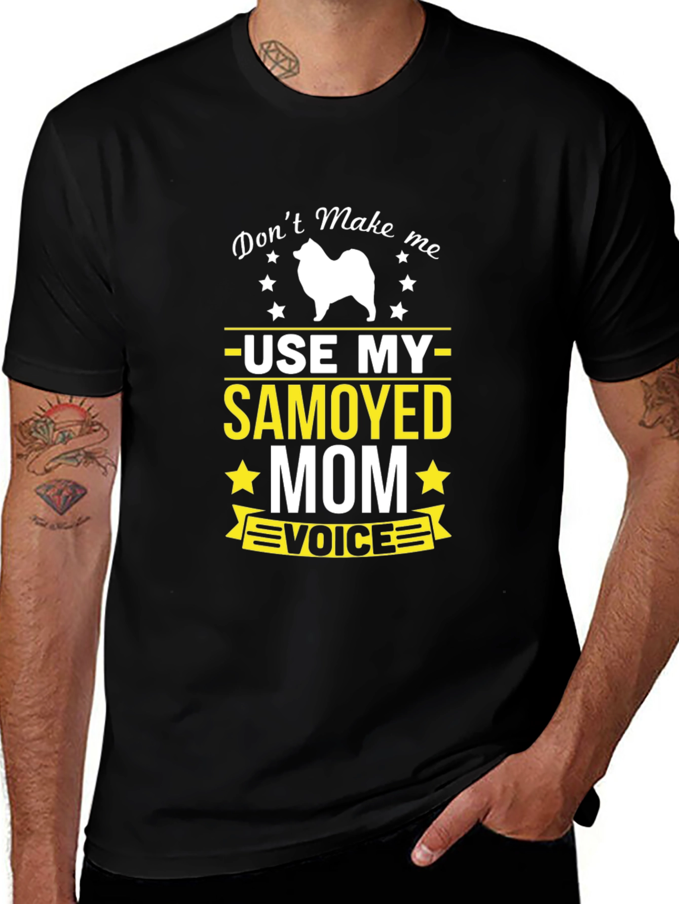 Variant 26 of Samoyed Mom Voice T-Shirt - Funny Dog Lover Tee