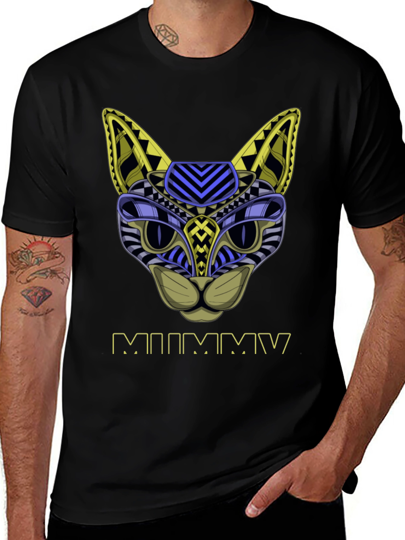 Variant 23 of Abstract Mummy Cat T-Shirt