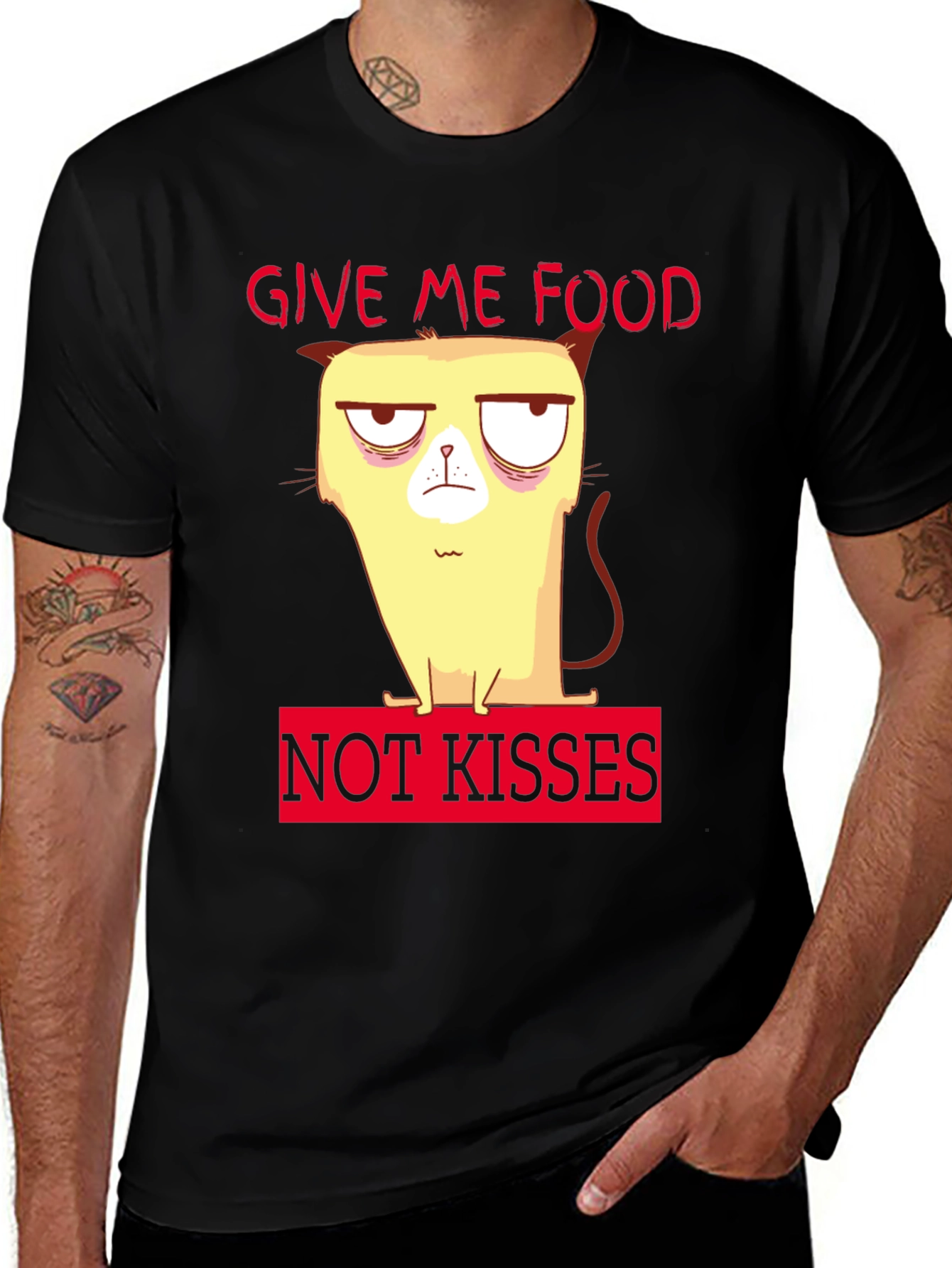 Variant 7 of Grumpy Cat 'Give Me Food' Graphic Tee