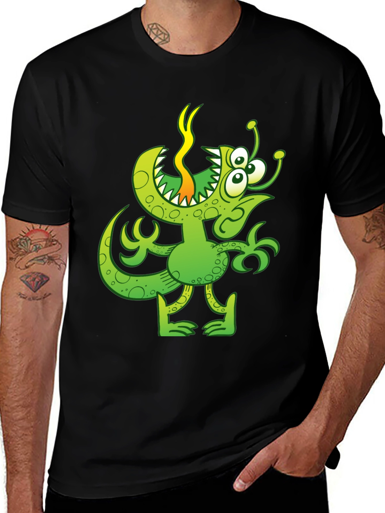 Variant 23 of Funny Green Monster Graphic T-Shirt