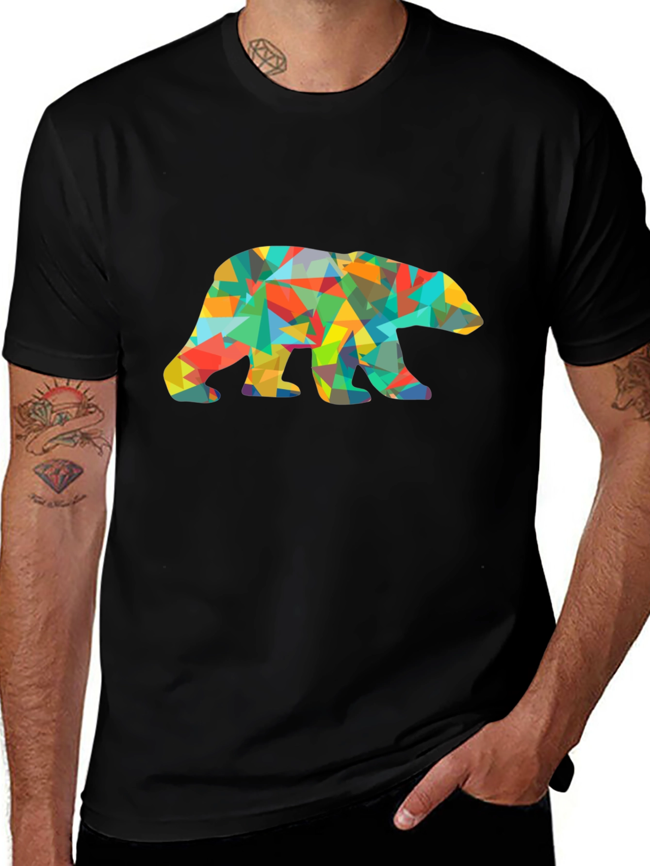 Variant 25 of Geometric Polar Bear Graphic T-Shirt