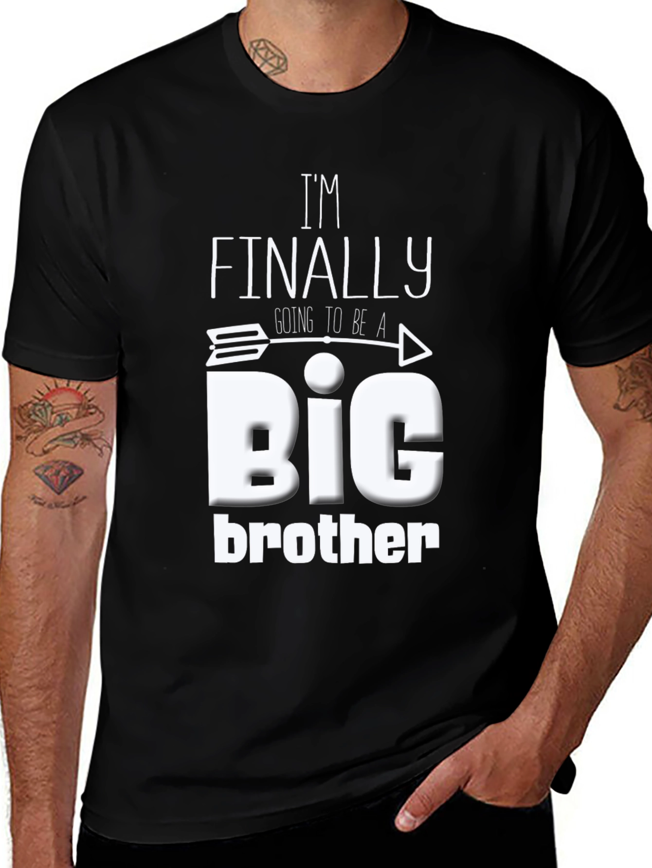 Variant 22 of I'm Finally Going to Be a Big Brother Black T-Shirt