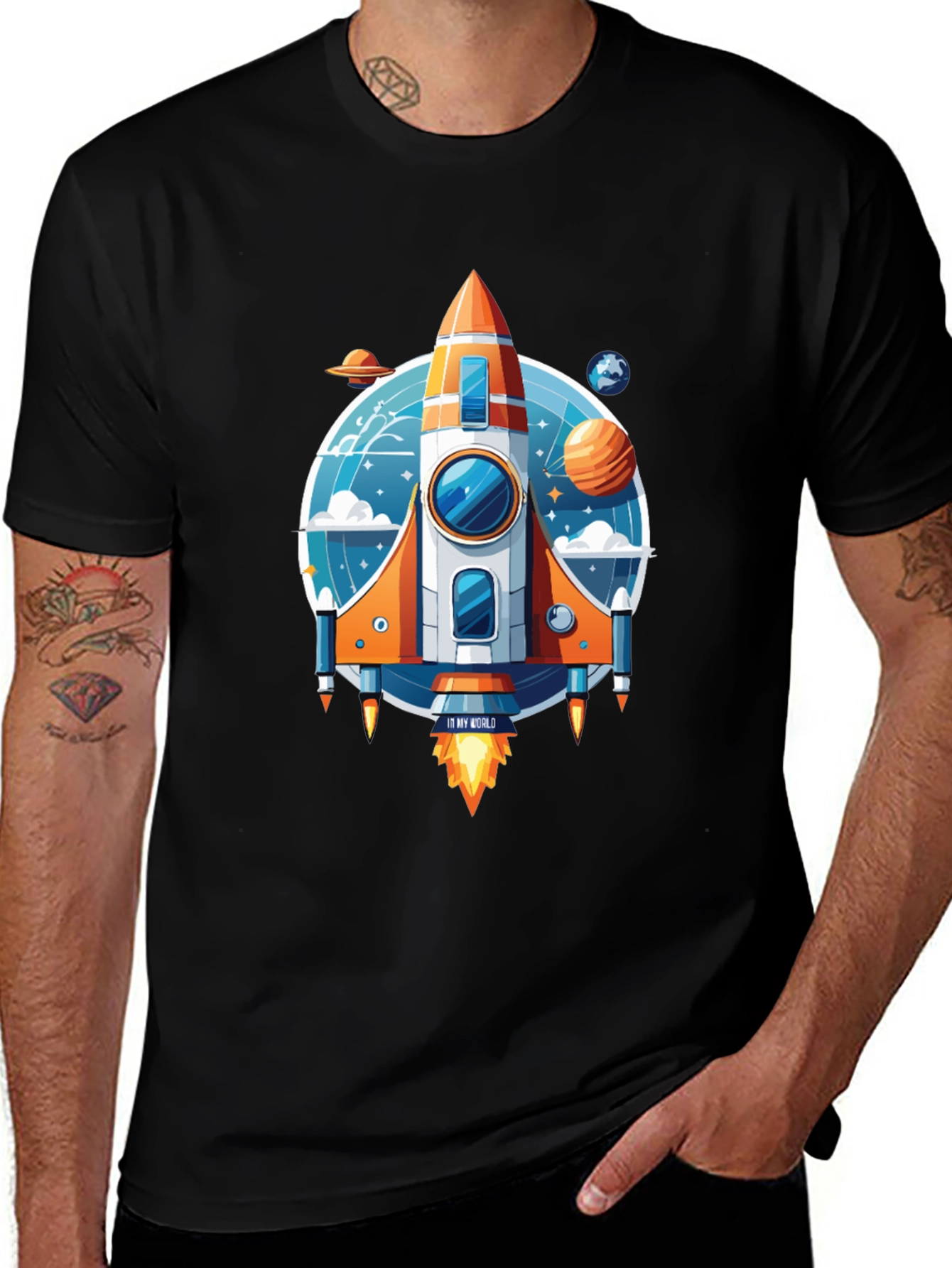 Variant 7 of Rocket Ship Graphic T-Shirt