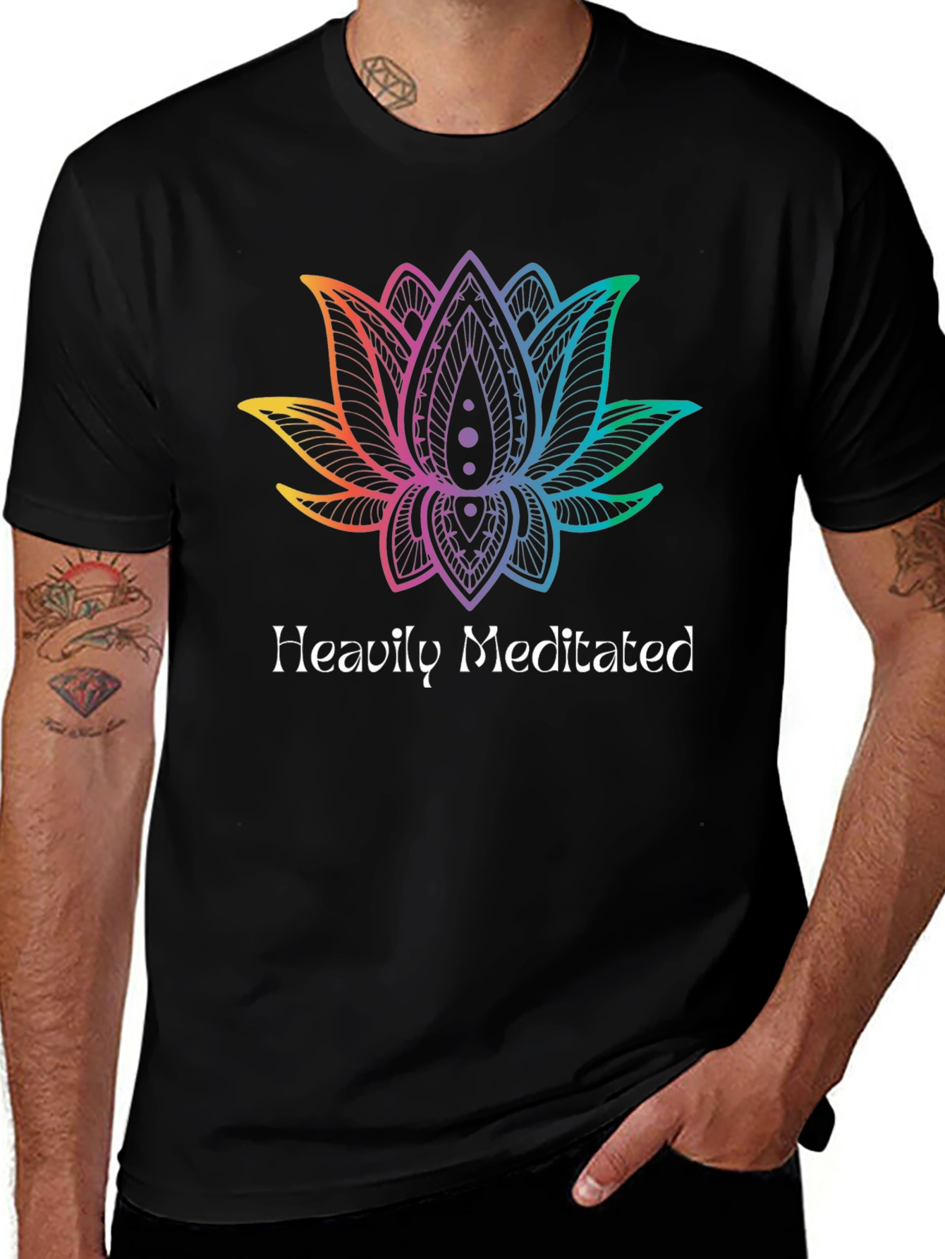 Variant 30 of Heavily Meditated Lotus Graphic Tee