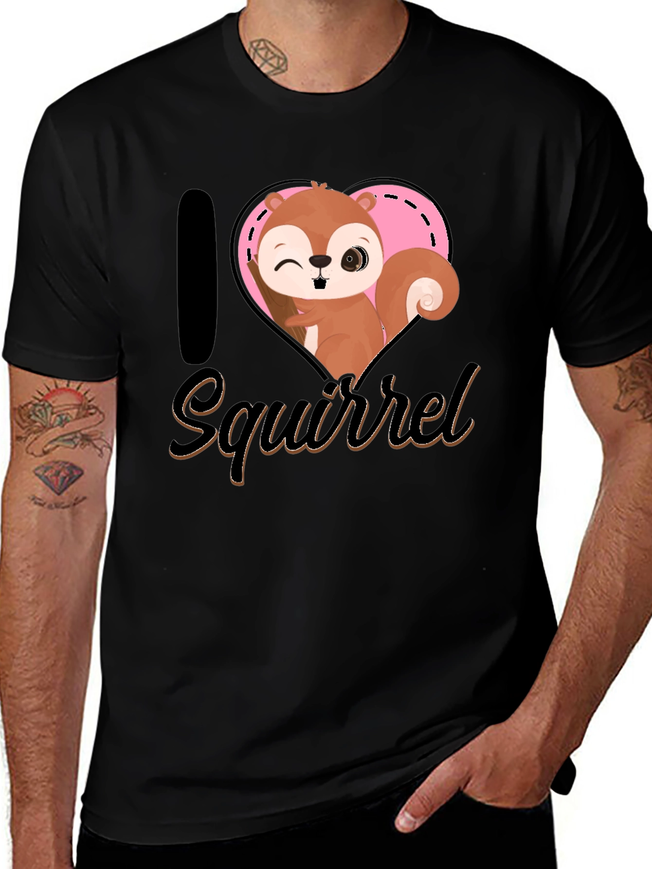 Variant 2 of I Love Squirrel T-Shirt