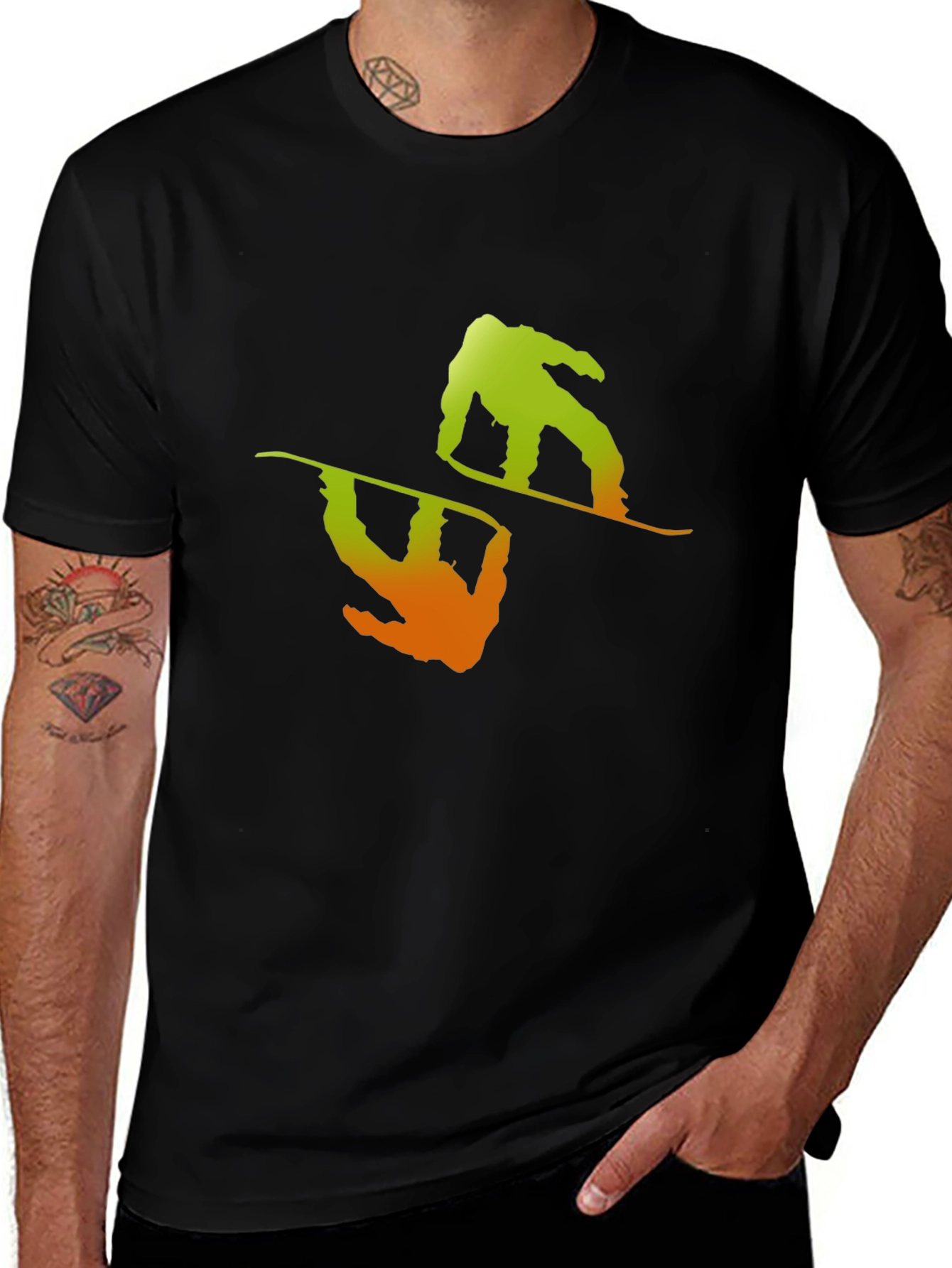 Variant 13 of Snowboarder Graphic Tee - Cool Sports Design