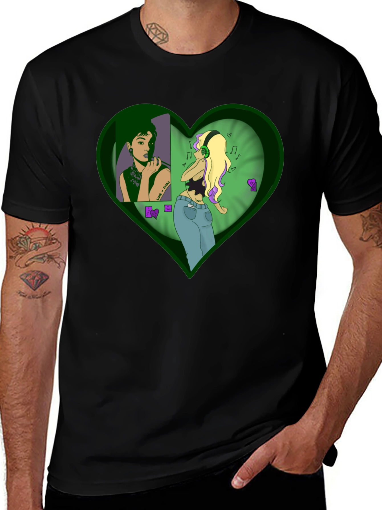 Variant 18 of Heart Graphic Print T-Shirt