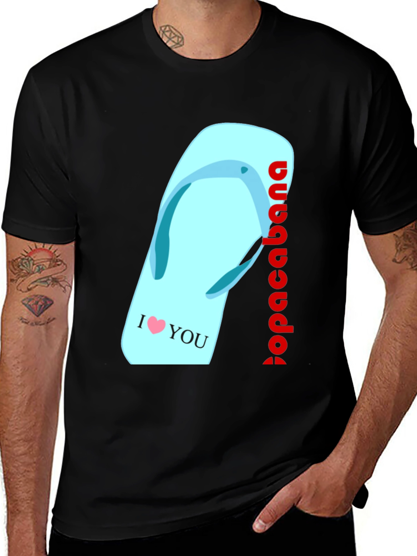 Variant 15 of I Love You Copacabana Black T-Shirt