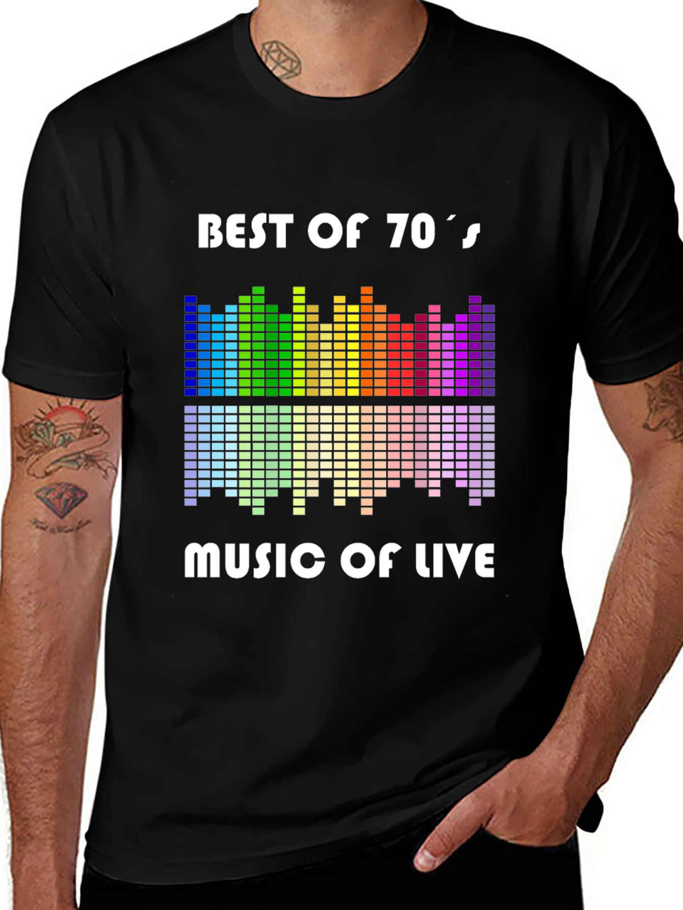 Variant 16 of Best of 70's Music Live Graphic T-Shirt