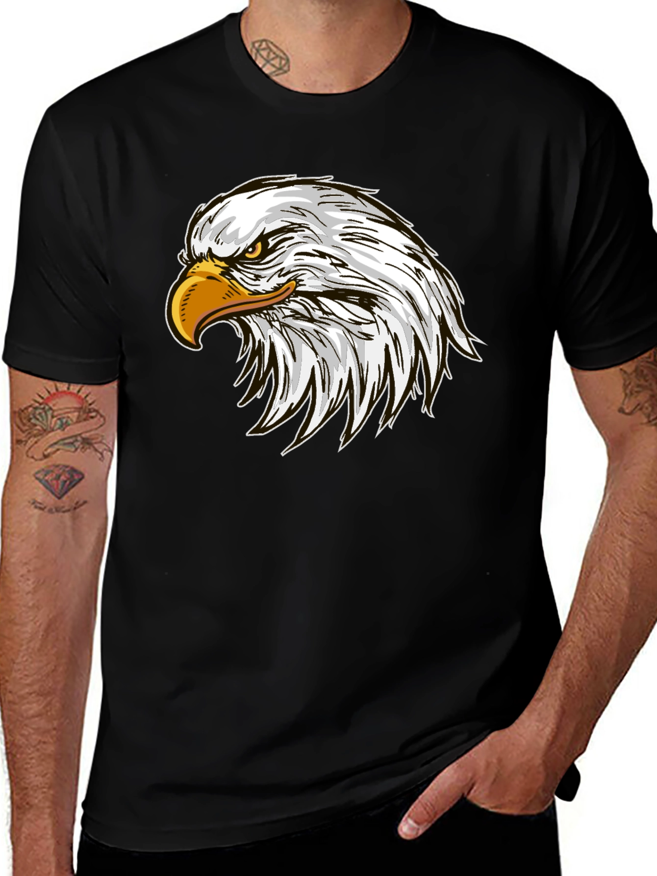 Variant 30 of Eagle Graphic Black T-Shirt for Men
