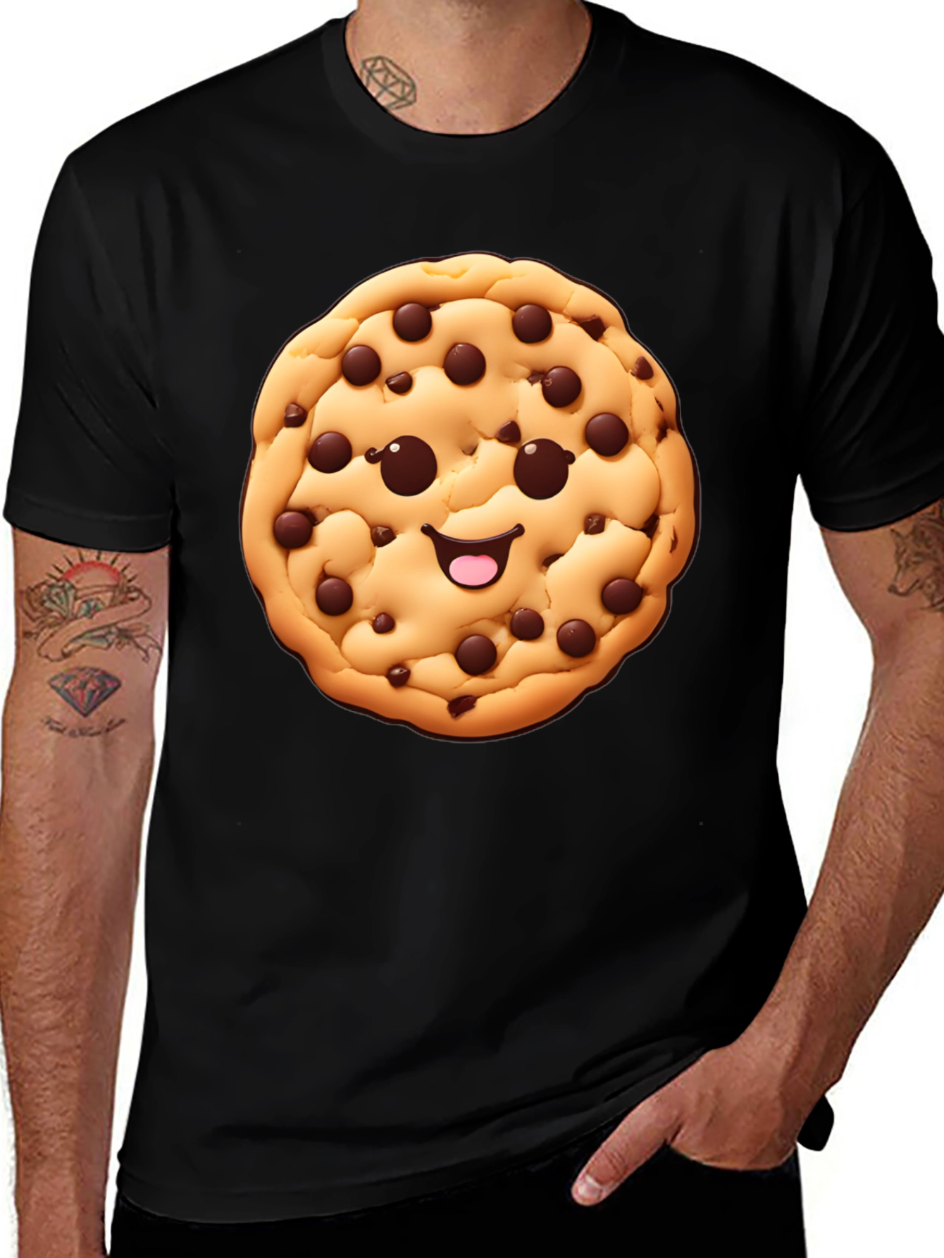Variant 2 of Cookie T-Shirt - Cute Chocolate Chip Cookie Tee