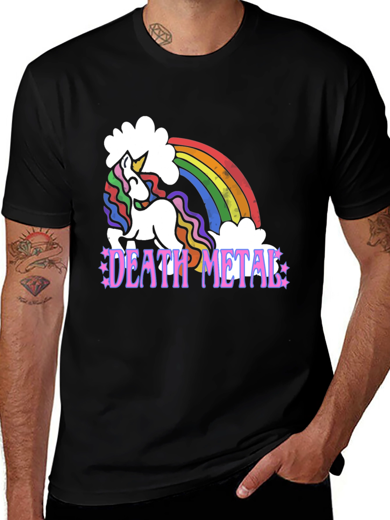 Variant 28 of Death Metal Unicorn Black T-Shirt