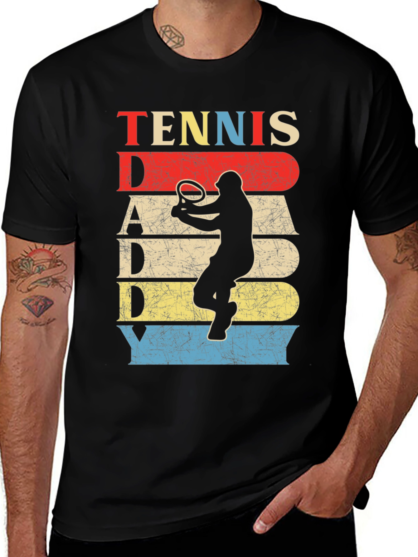 Variant 4 of Tennis Dad Retro T-Shirt - Perfect Father's Day Gift
