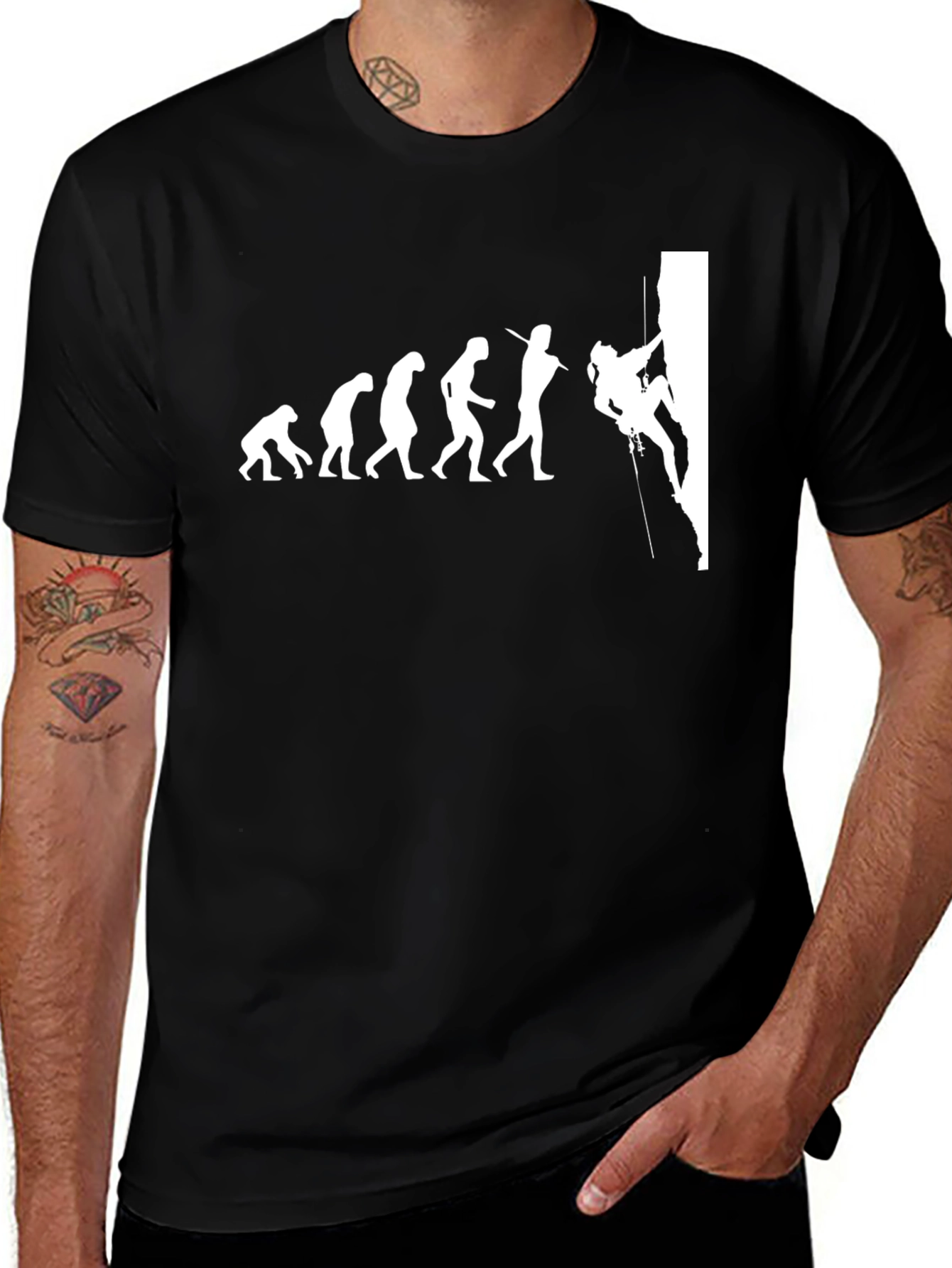 Variant 7 of Evolution Rock Climbing T-Shirt