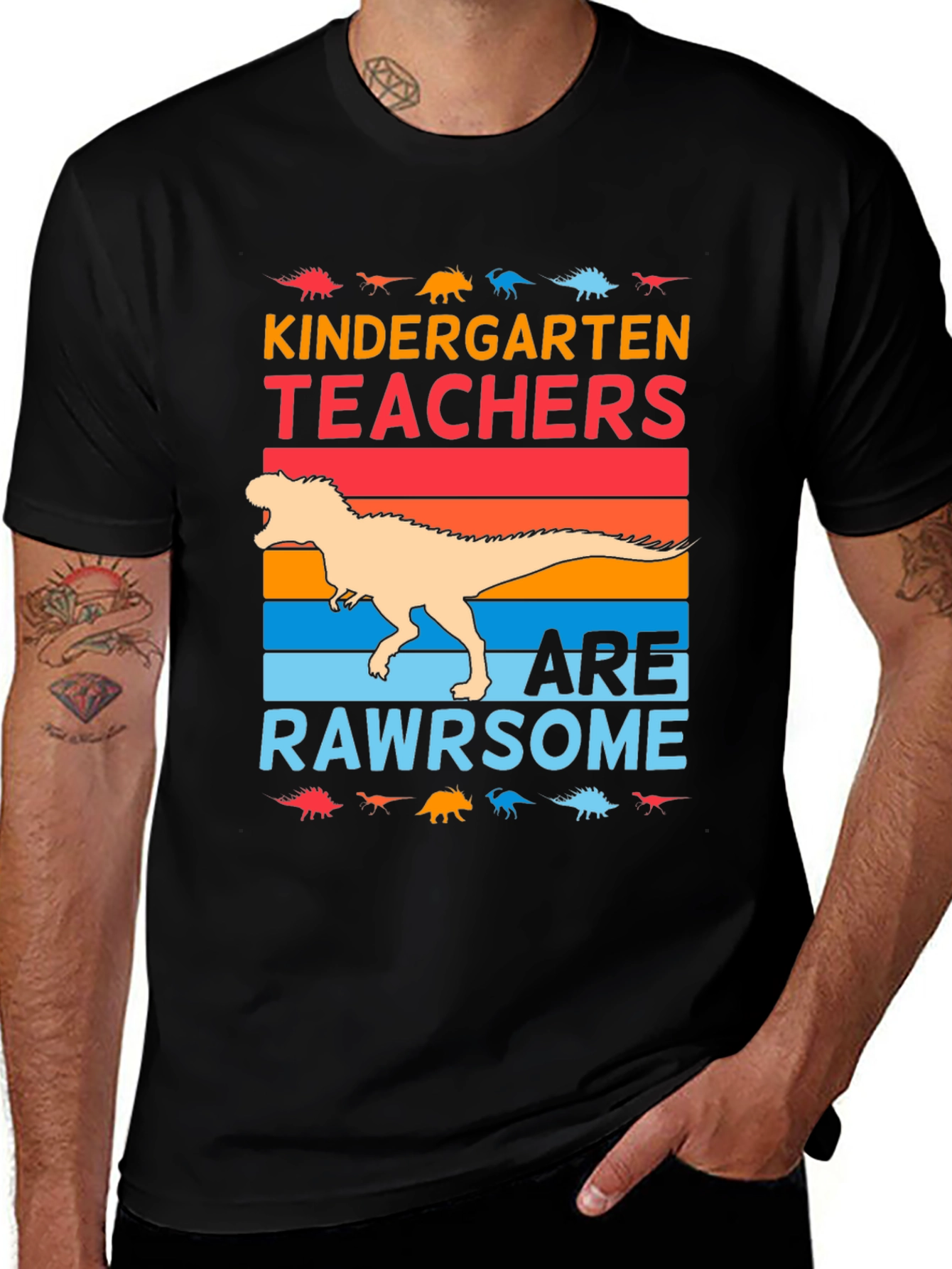 Variant 29 of Kindergarten Teachers Are Rawrsome T-Shirt