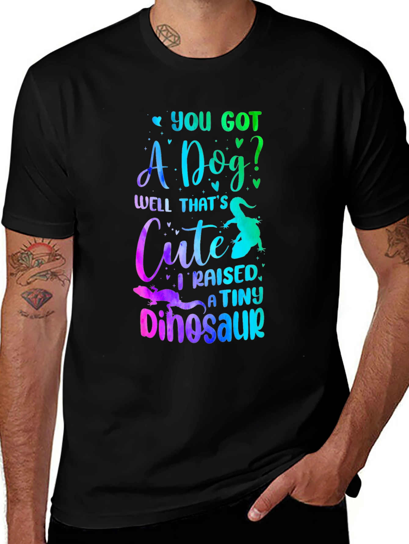 Funny Lizard Owner T-Shirt: I Raised a Tiny Dinosaur