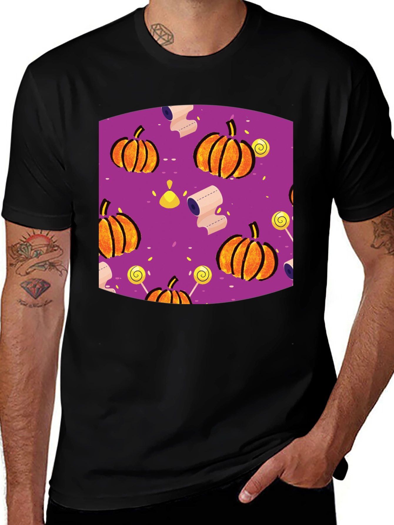 Halloween Pumpkin Pattern T-Shirt