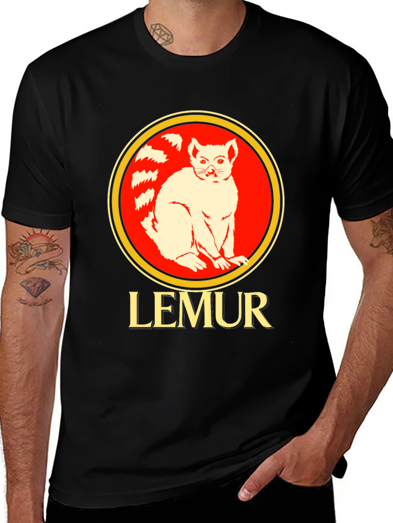 Variant 22 of Lemur Graphic T-Shirt - Novelty Tee