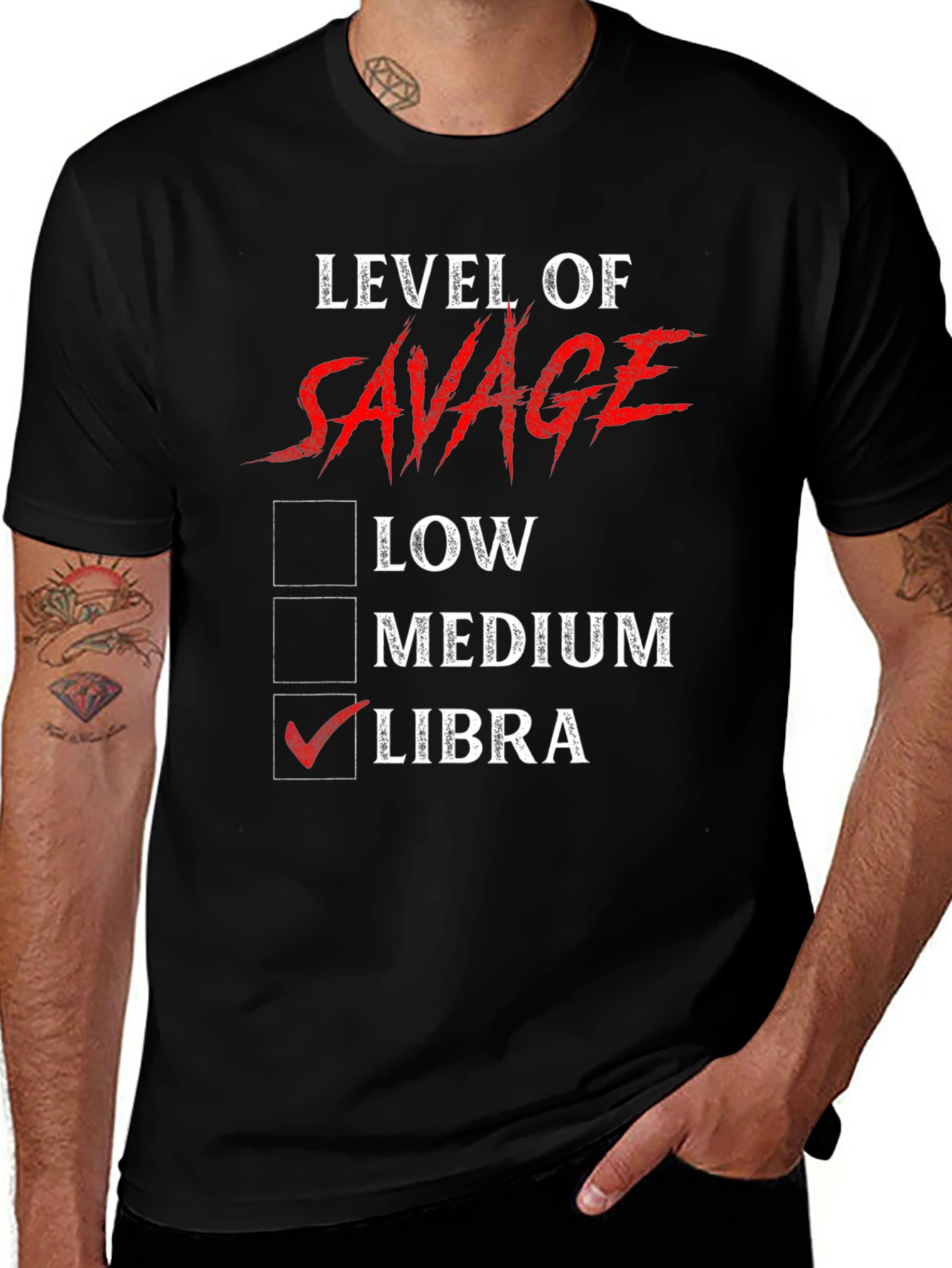 Variant 4 of Level of Savage Libra Zodiac Graphic T-Shirt