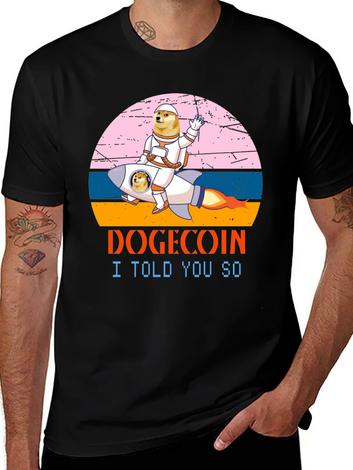 Variant 3 of Dogecoin to the Moon T-Shirt
