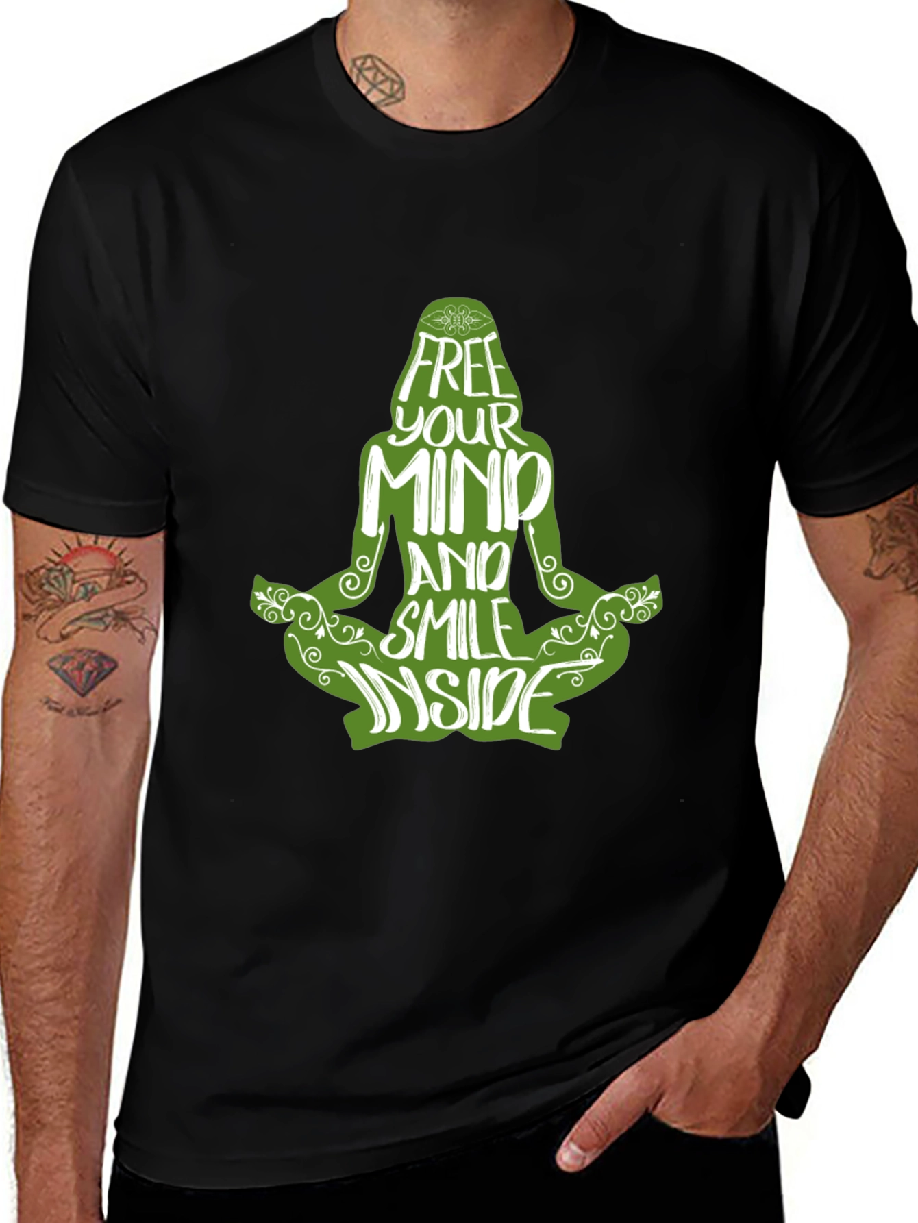 Variant 20 of Free Your Mind Graphic Tee - Meditation T-Shirt