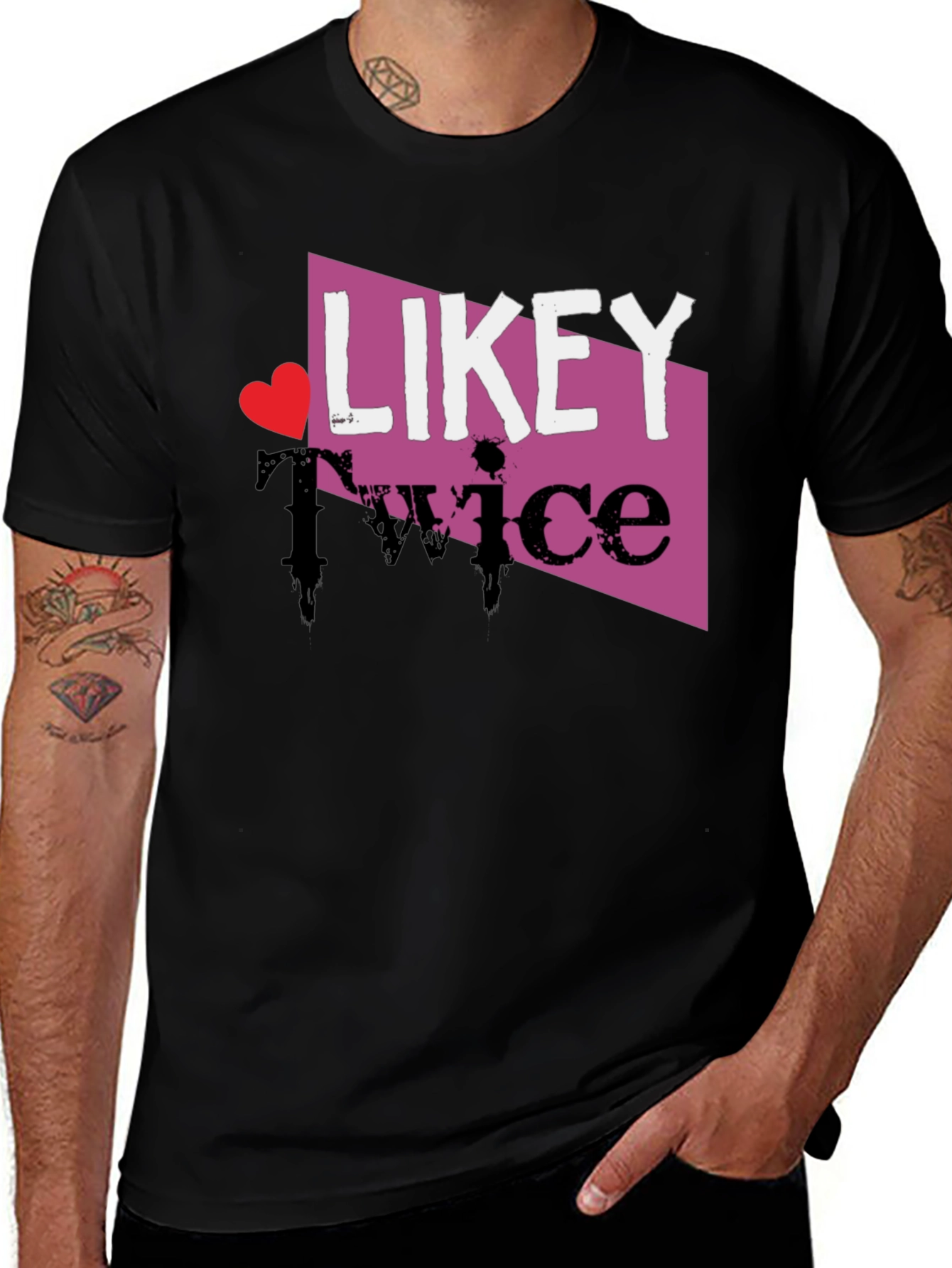 Variant 9 of Likely Twice T-Shirt Black Cotton Crew Neck