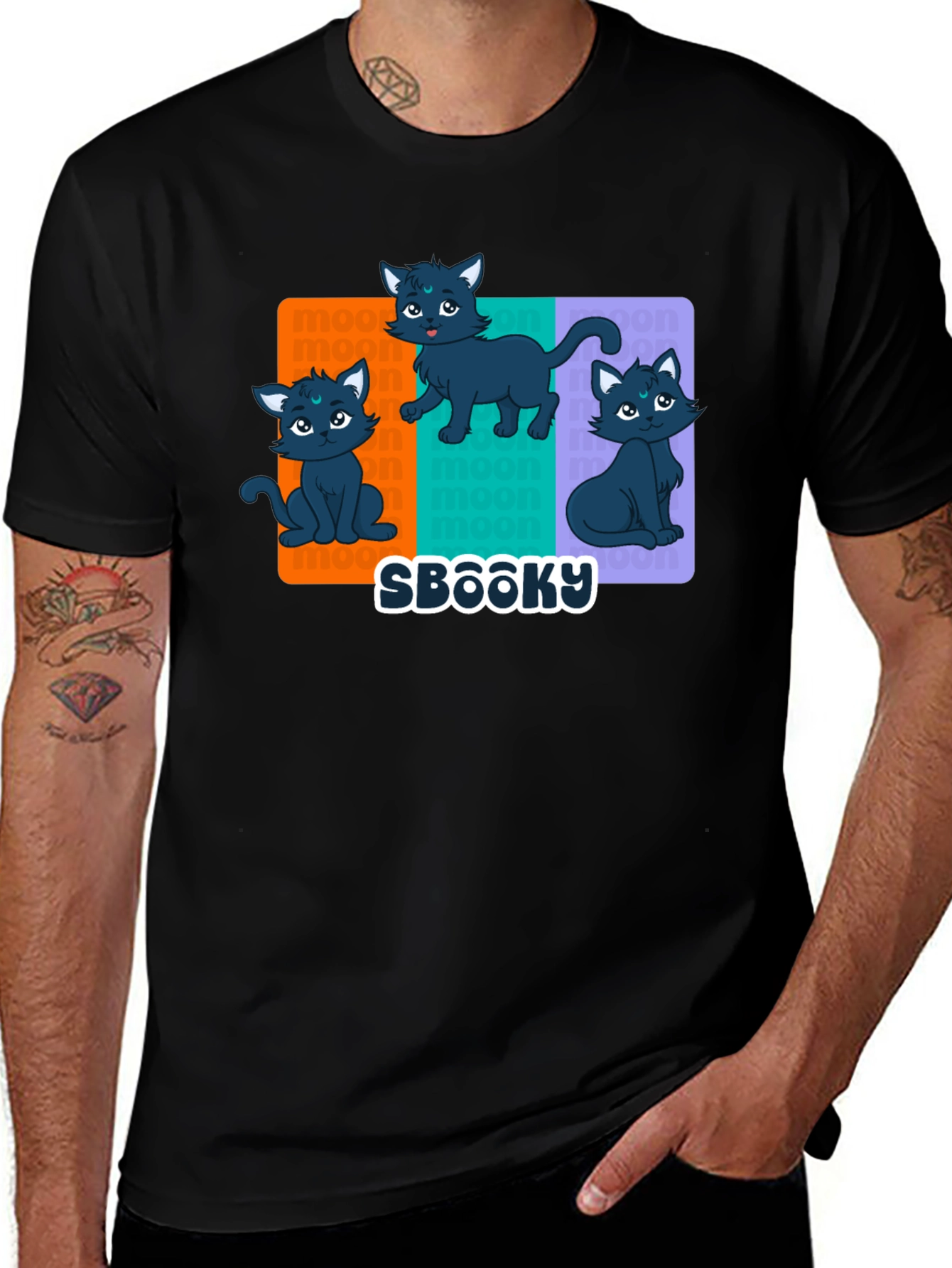 Variant 19 of Spooky Cat T-Shirt