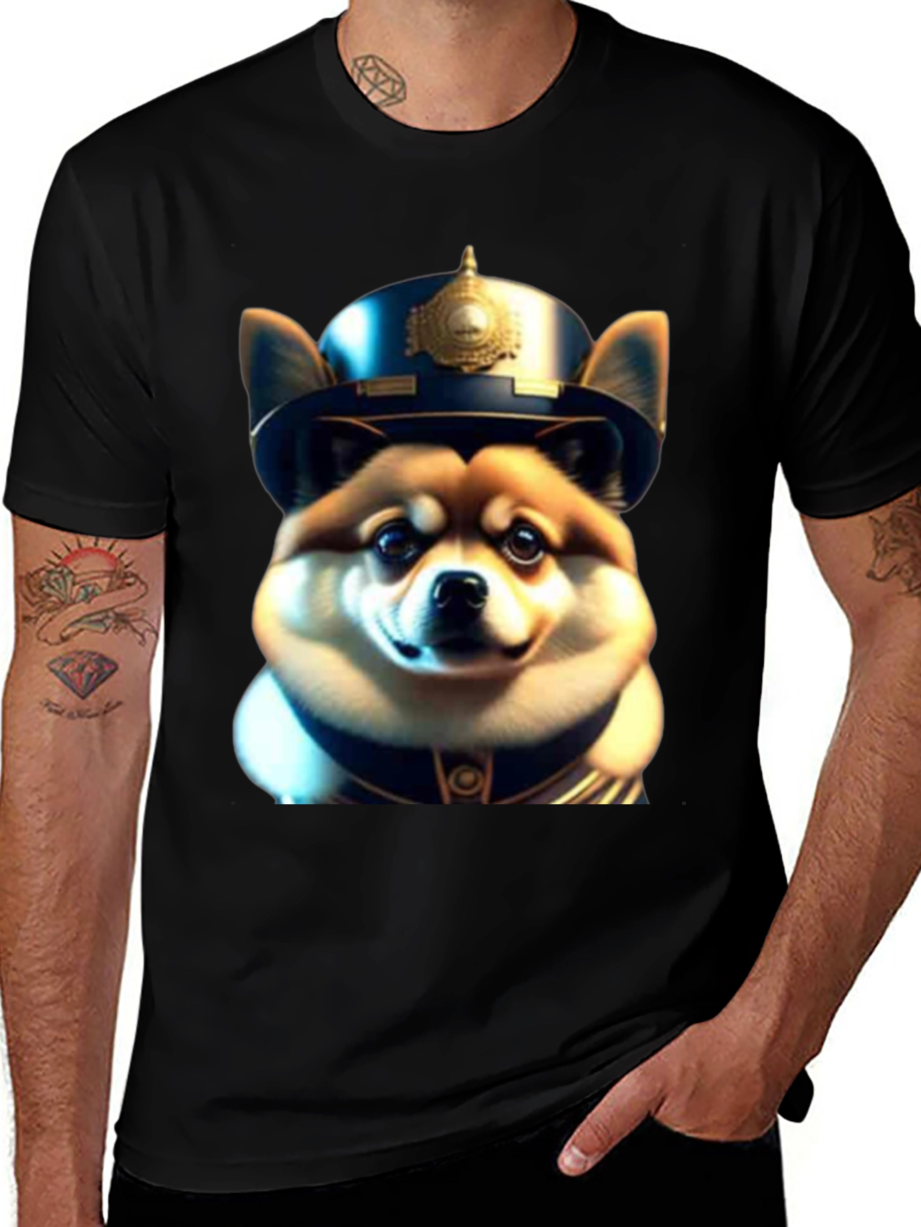 Variant 17 of Dog Police T-Shirt - Funny Shiba Inu in Uniform