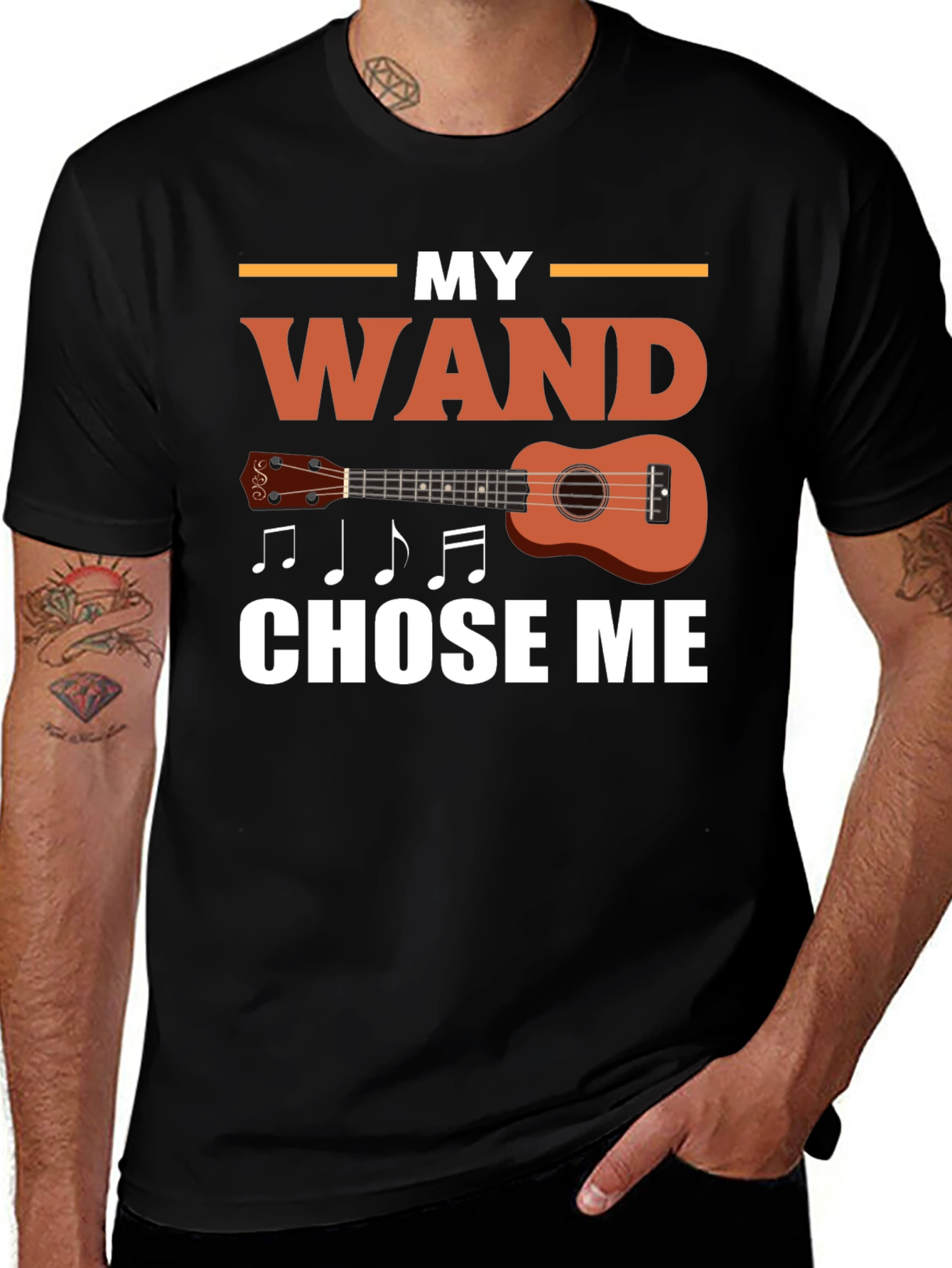Variant 14 of My Wand Chose Me Ukulele T-Shirt