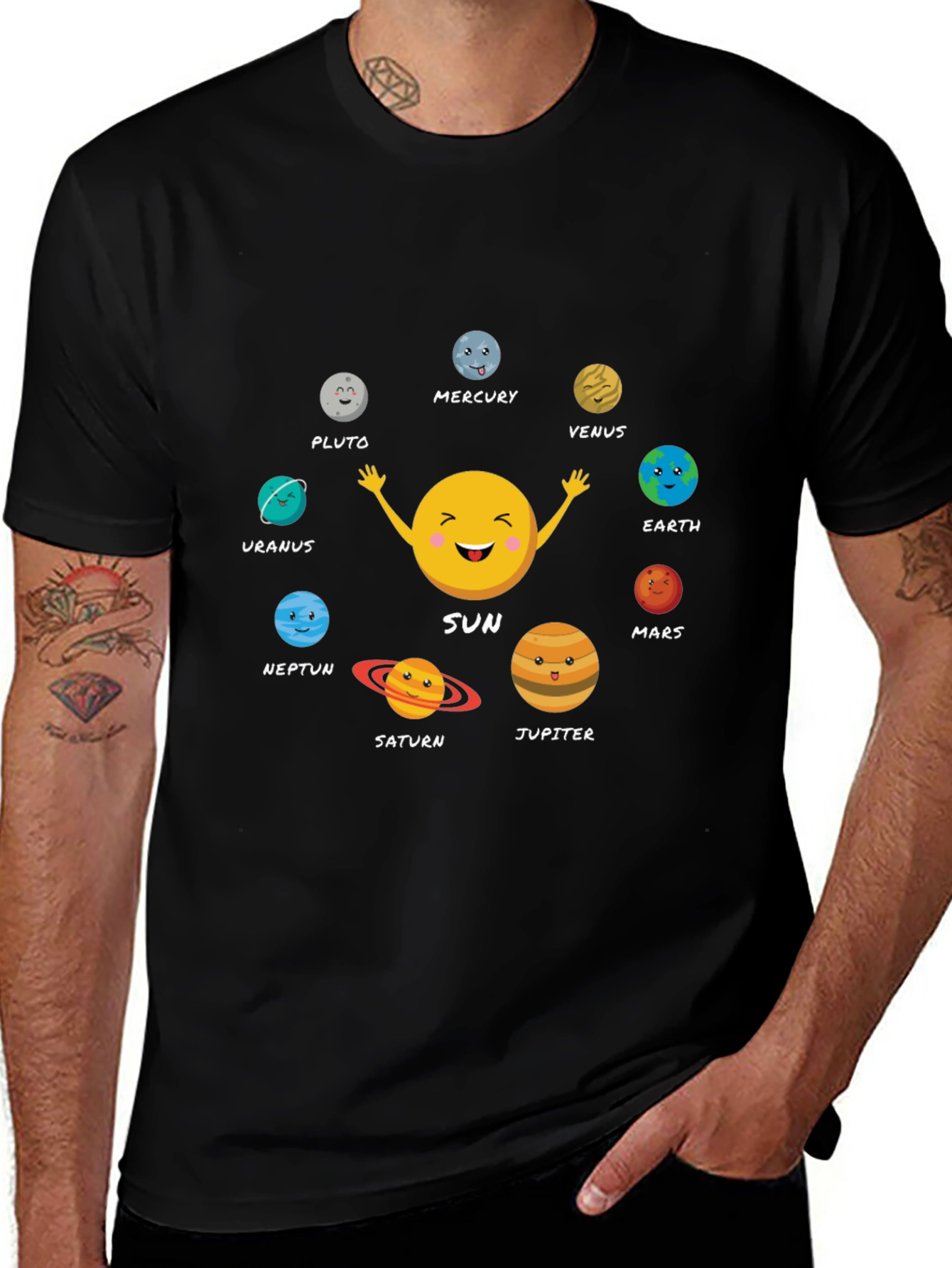 Variant 19 of Solar System Planets Graphic T-Shirt
