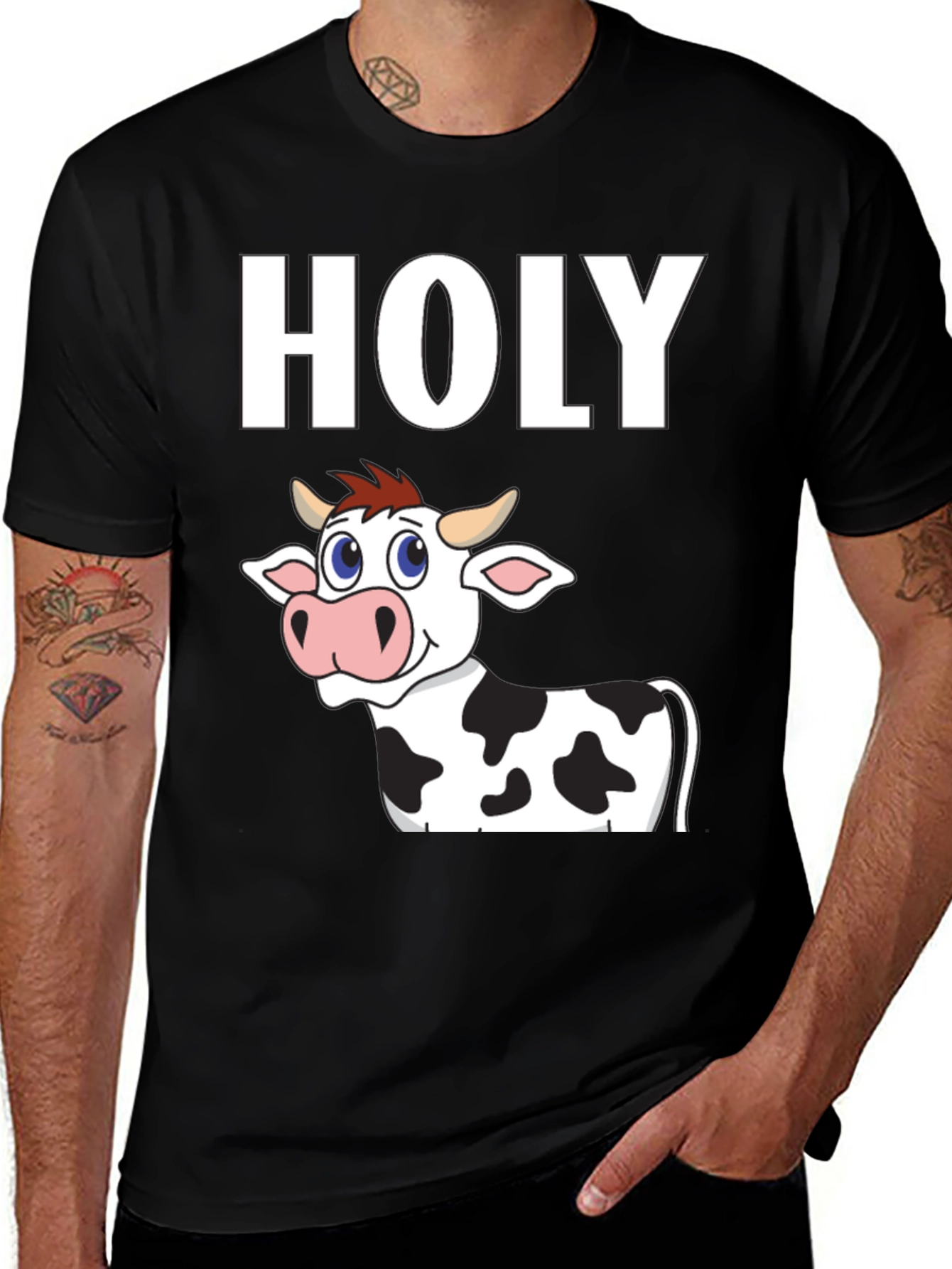 Variant 7 of Holy Cow T-Shirt - Funny Cartoon Animal Tee