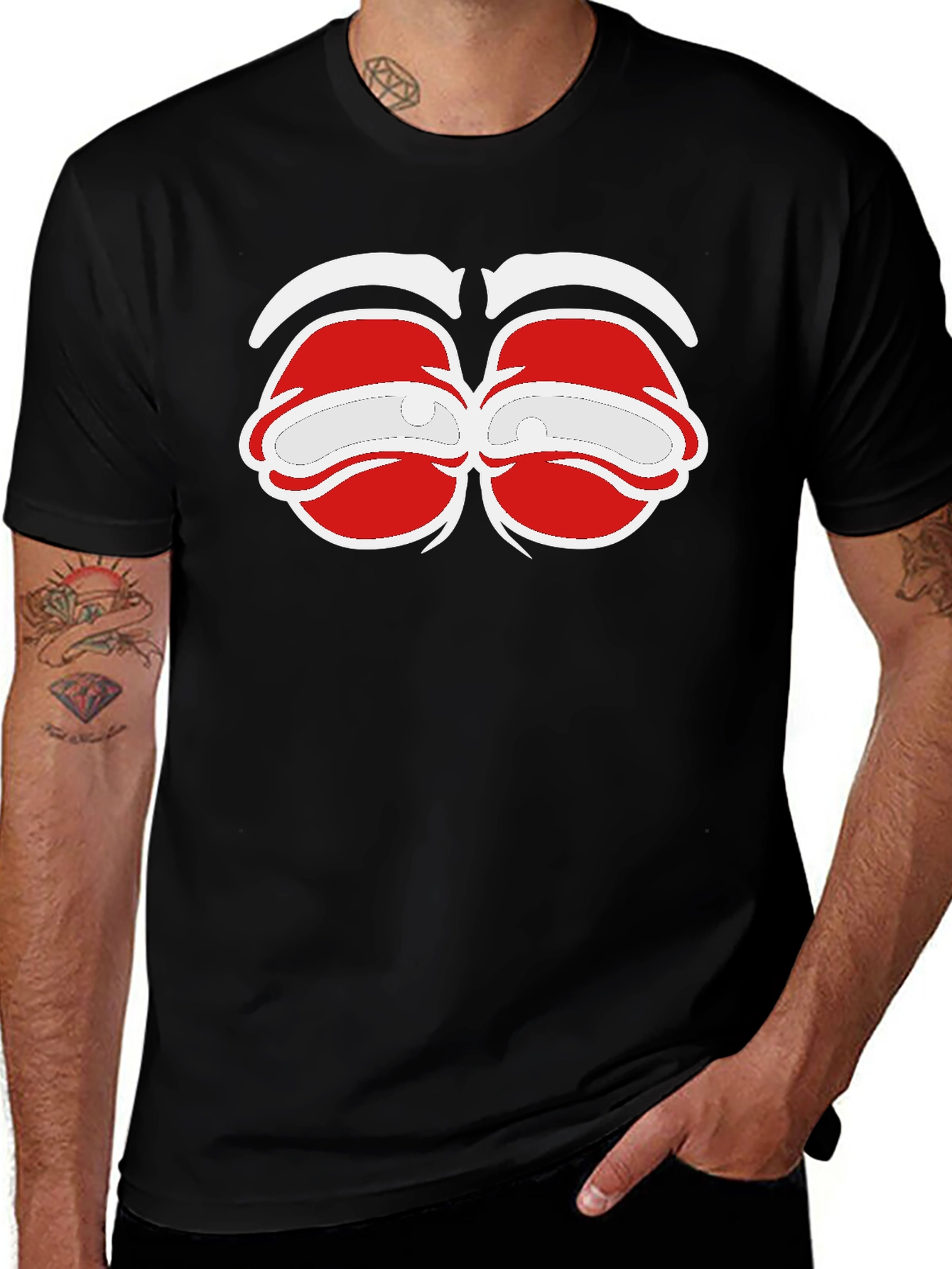 Variant 29 of Boxing Gloves Graphic Tee - Stylish Black T-Shirt