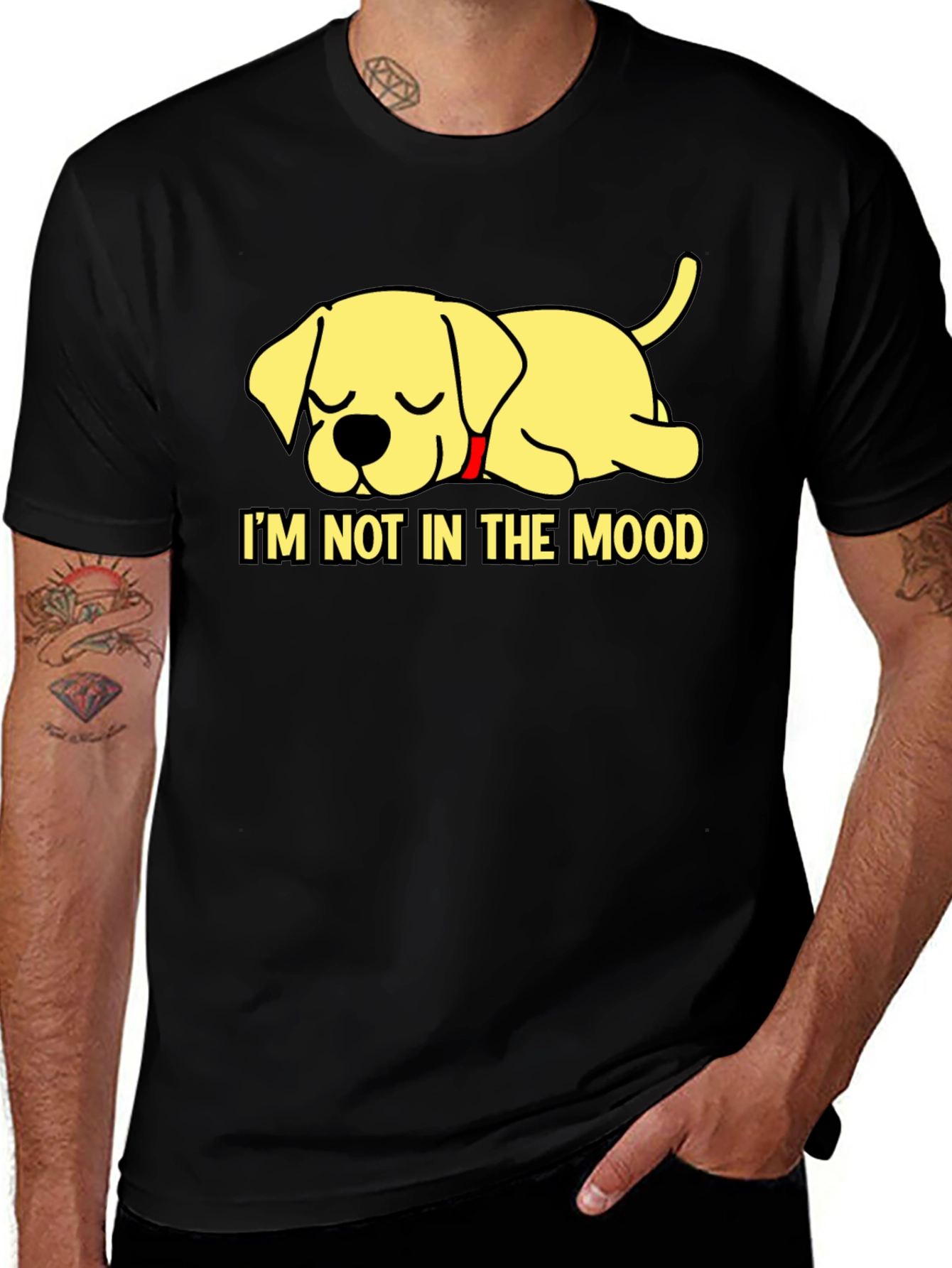 I'm Not in the Mood - Sleeping Dog T-Shirt