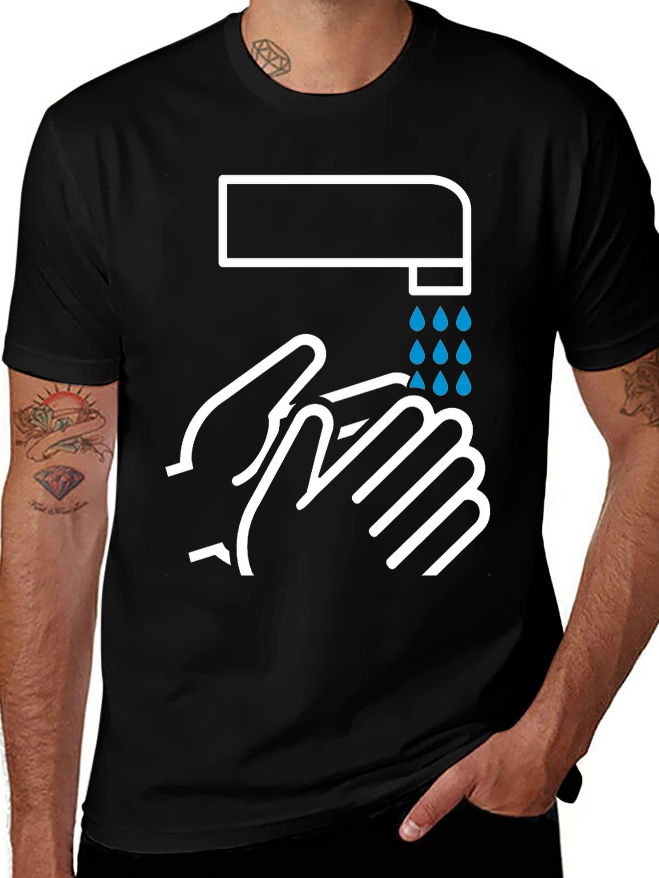 Variant 9 of Wash Your Hands Graphic Tee