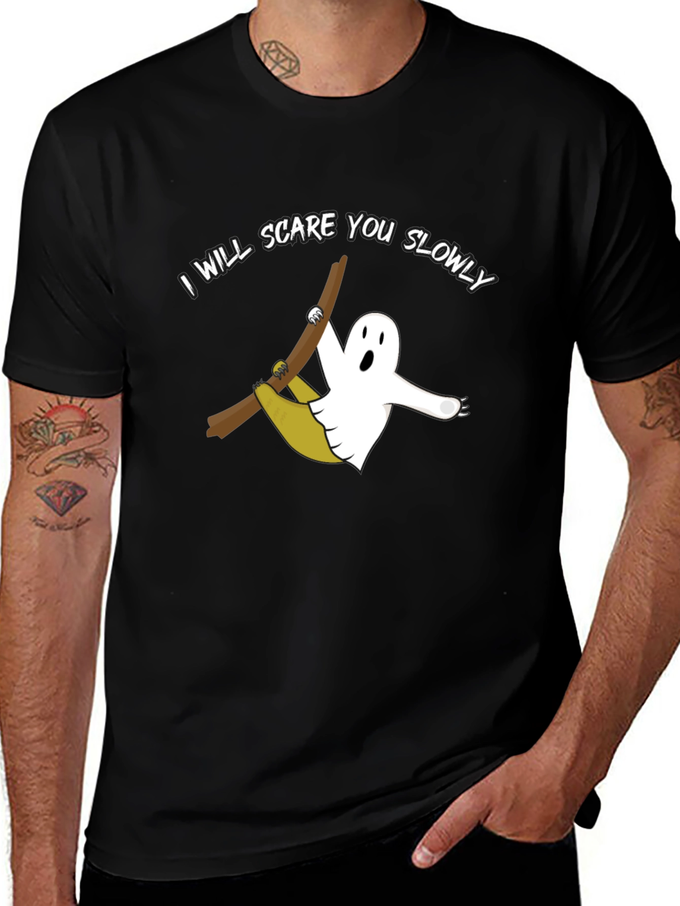 Funny Ghost Sloth Halloween T-Shirt