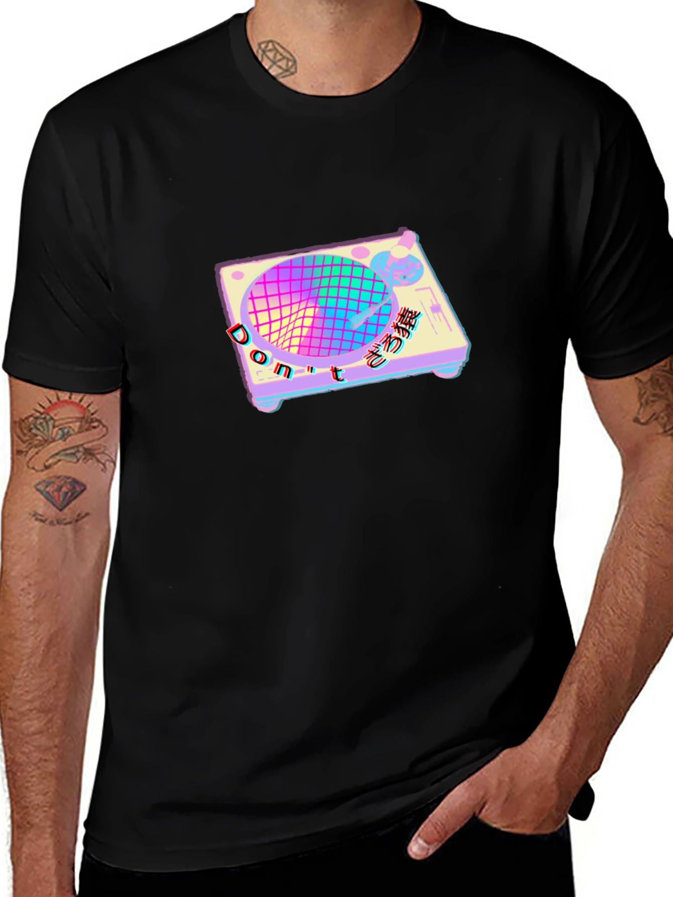 Variant 17 of Vaporwave Turntable Graphic Tee
